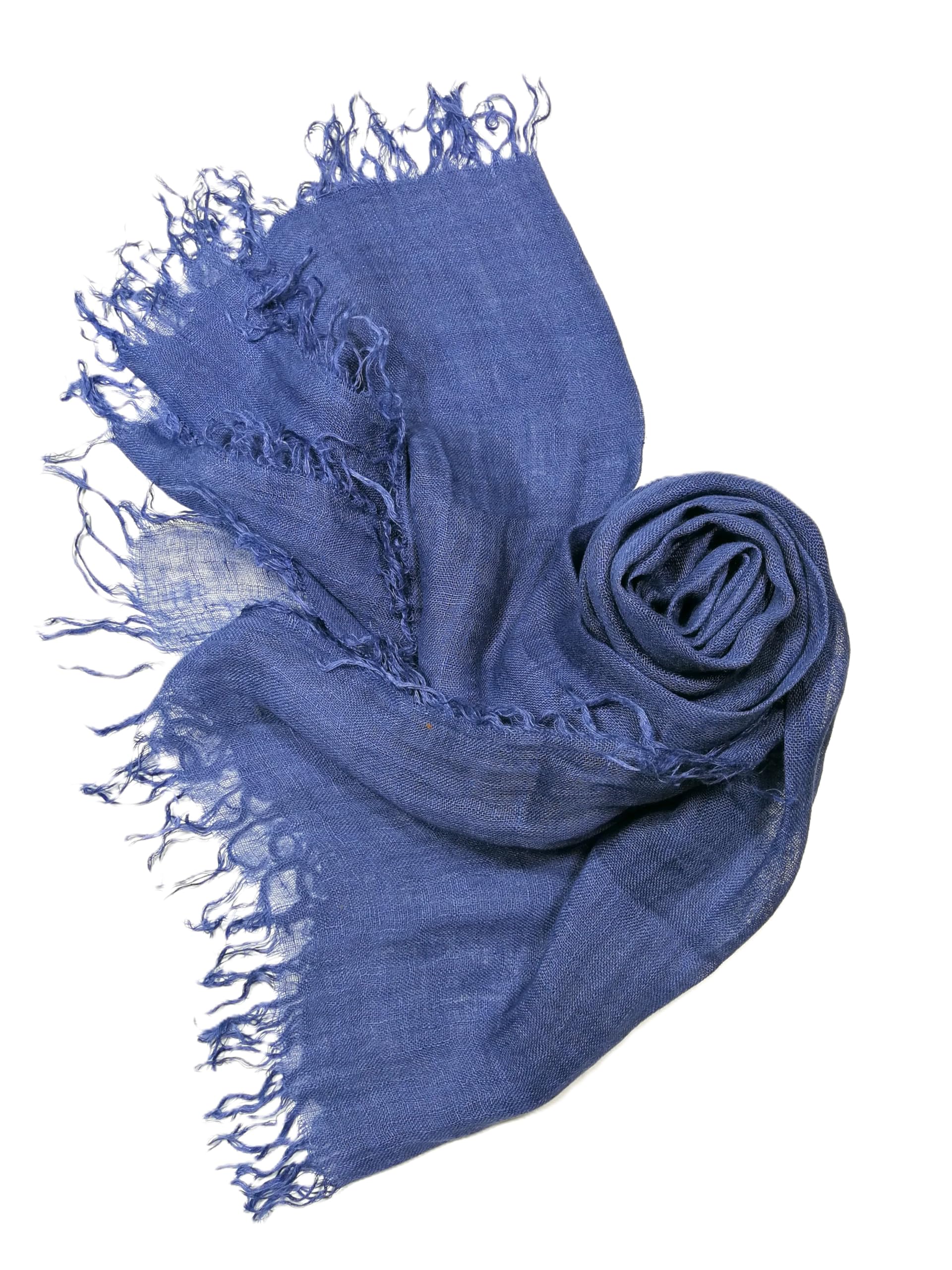 Shanlin Unisex 100% Linen Scarves for Men and Women (71"x22") Solid Color
