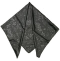 Shanlin Floral Pattern Solid Color Silk Feel Square Scarves (27.5"X27.5")