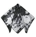 Shanlin Metallic Headscarf Futuristic Galaxy-Inspired Wrap Y2K Bandana Hip Hop Square Scarf for Women & Men