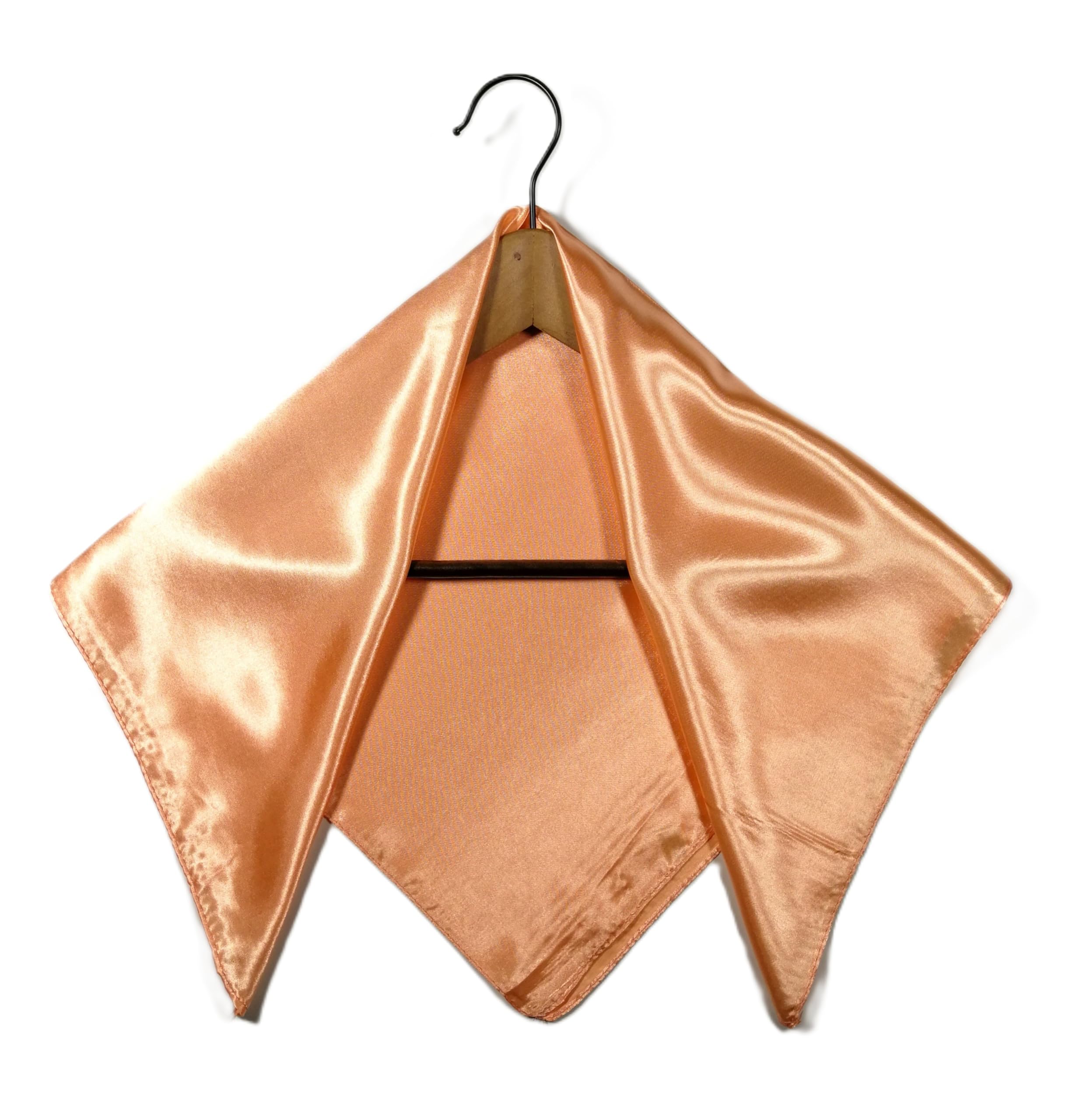 Shanlin Solid Color Silk Feel Satin Square Scarf Bandanas (23.5"X23.5")