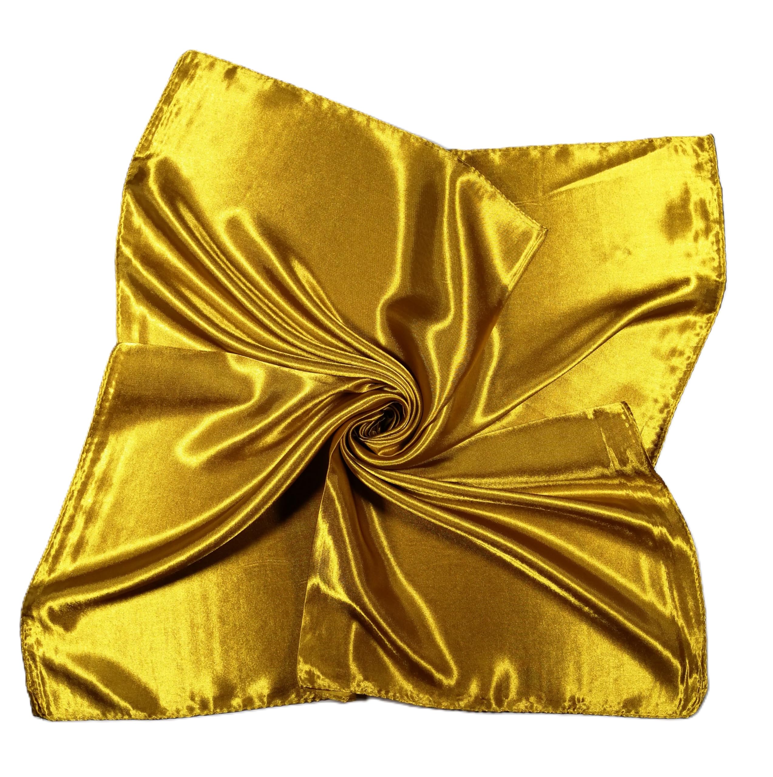 Shanlin Solid Color Silk Feel Satin Square Scarf Bandanas (23.5"X23.5")