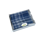 Shanlin Unisex 100% Linen Scarves for Men and Women (Plaid & Stripes)