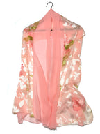 Shanlin Floral Silk Feel Scarf Evening Shawl