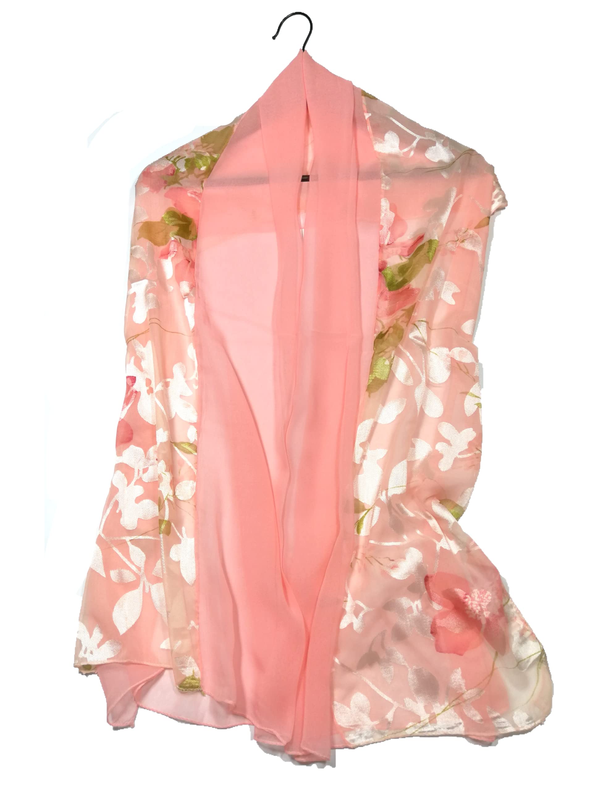 Shanlin Floral Silk Feel Scarf Evening Shawl