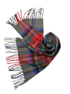 Shanlin 100% Australian Merino Wool Plaid Scarf for Men & Women – Soft, Warm, Lightweight Winter Wrap with Fringe