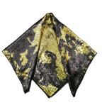 Shanlin Metallic Headscarf Futuristic Galaxy-Inspired Wrap Y2K Bandana Hip Hop Square Scarf for Women & Men