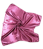 Shanlin Solid Color Silk Feel Satin Square Scarf Bandanas (23.5"X23.5")