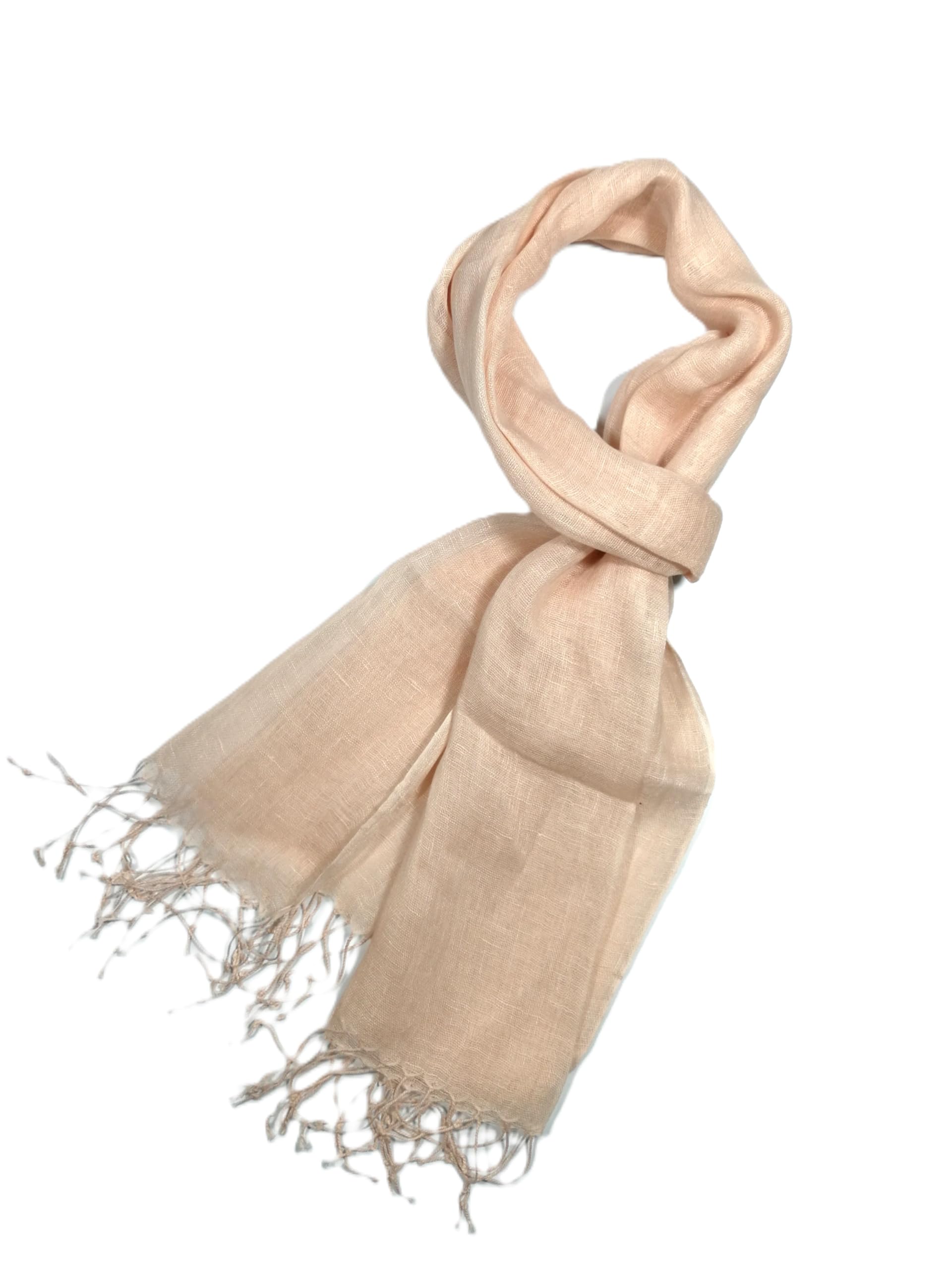 Shanlin Unisex 100% Linen Scarves for Men and Women (71"x22") Solid Color