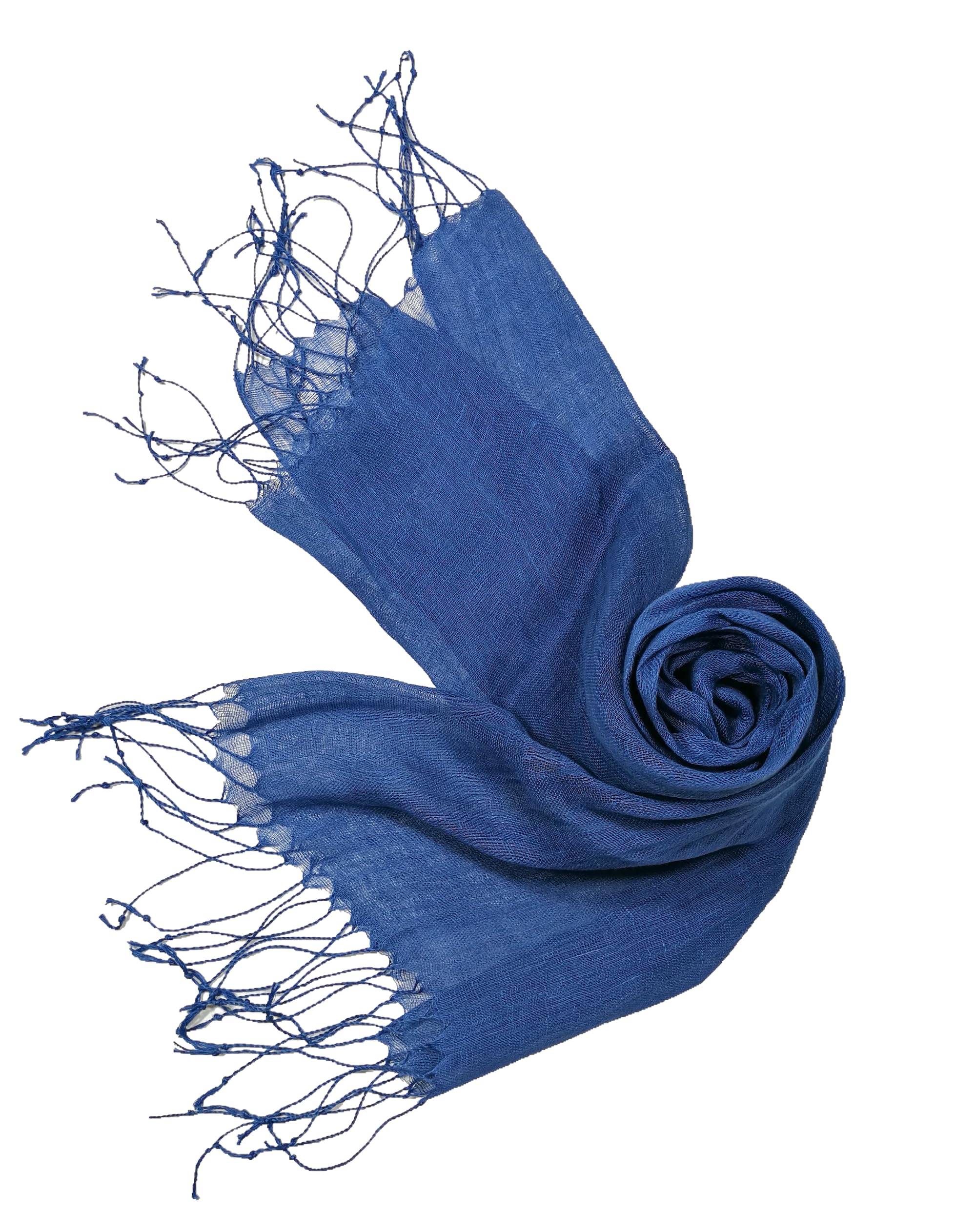 Shanlin Unisex 100% Linen Scarves for Men and Women (71"x22") Solid Color