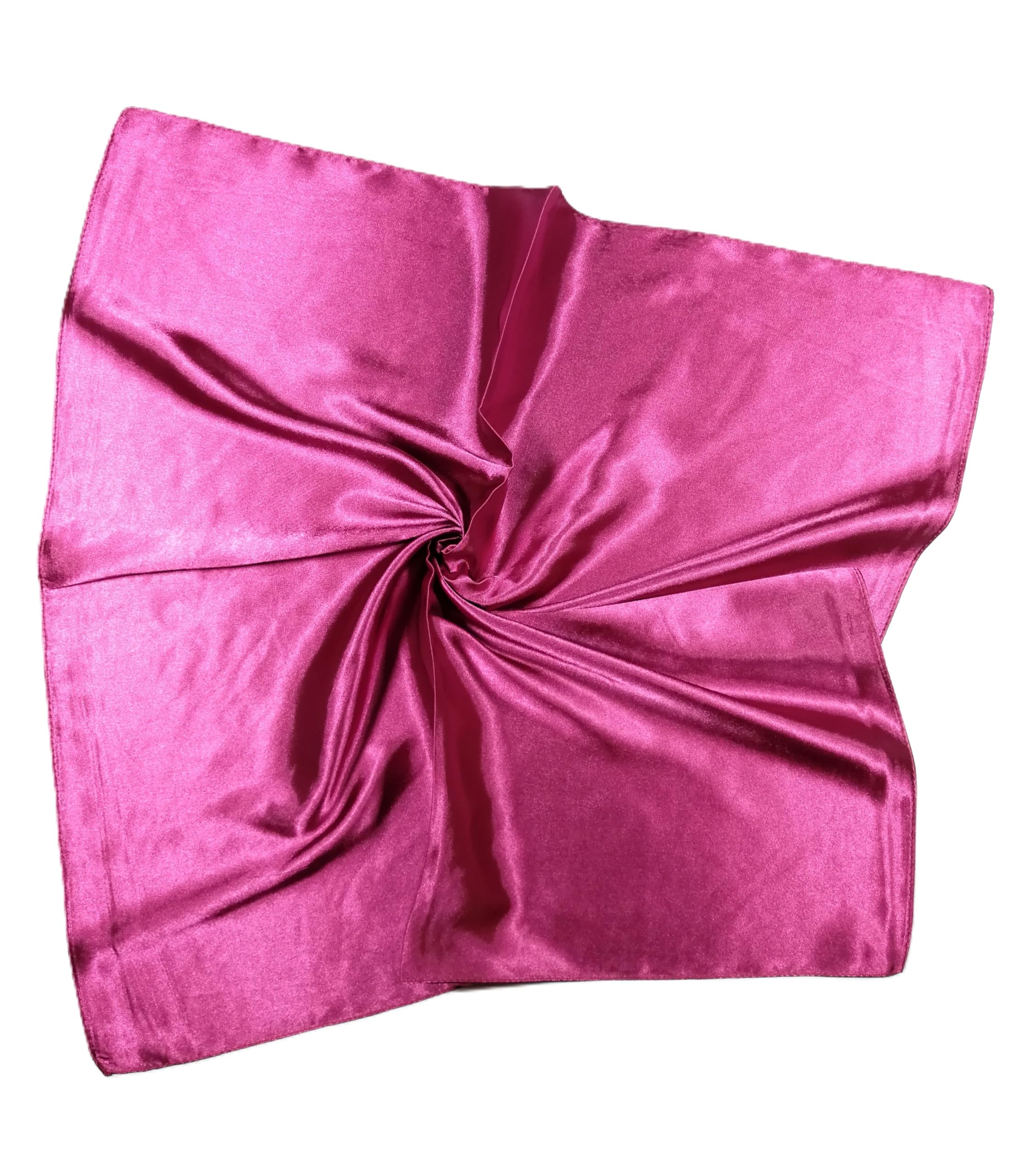 Shanlin Solid Color Silk Feel Satin Square Scarf Bandanas (23.5"X23.5")