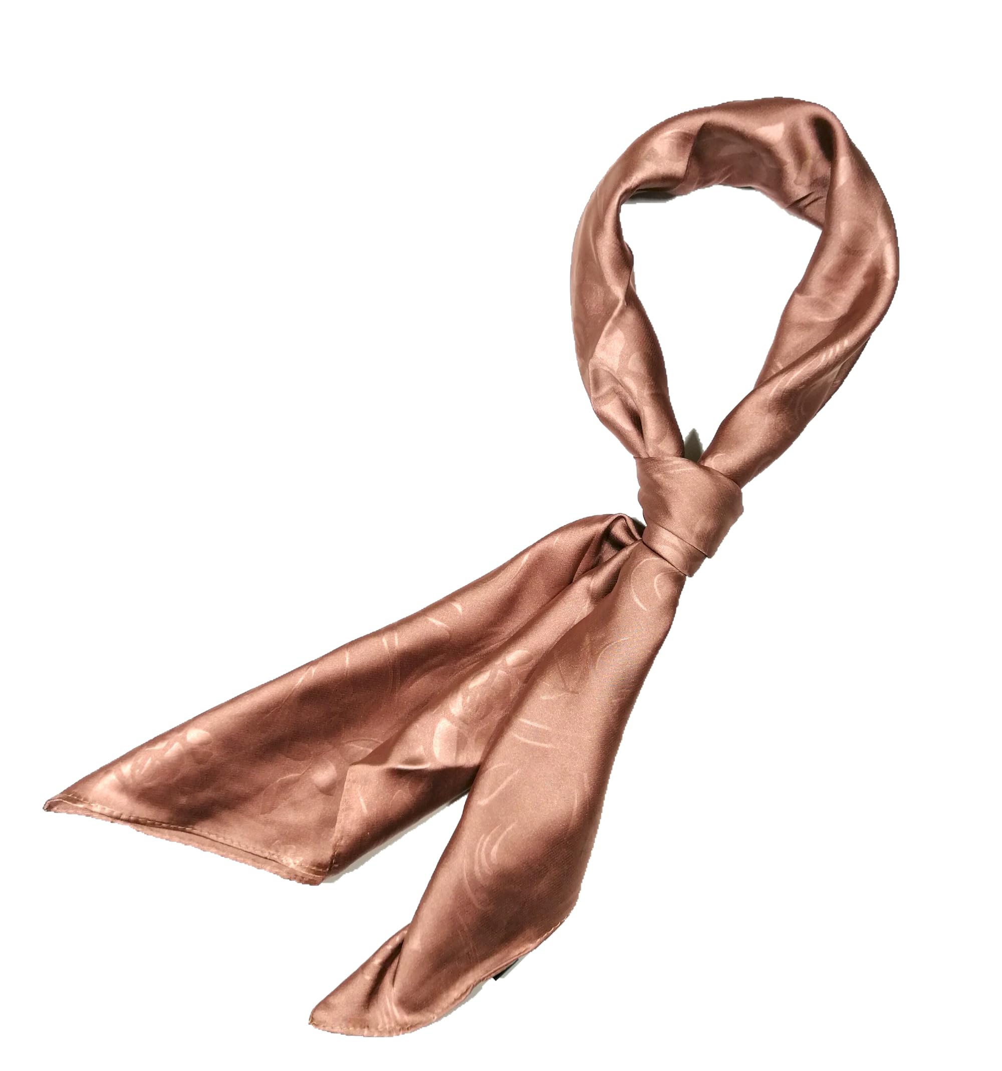 Shanlin Floral Pattern Solid Color Silk Feel Square Scarves (27.5"X27.5")