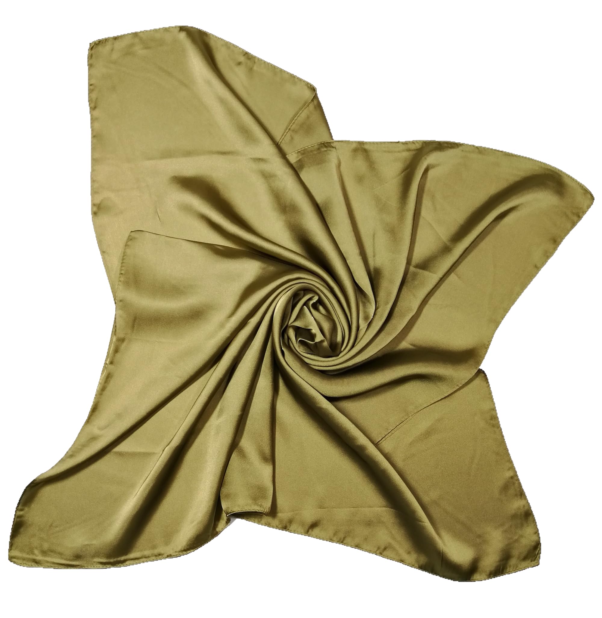 Shanlin Silk Feel Pattern Square Scarves 27" X 27"(Solid Color)