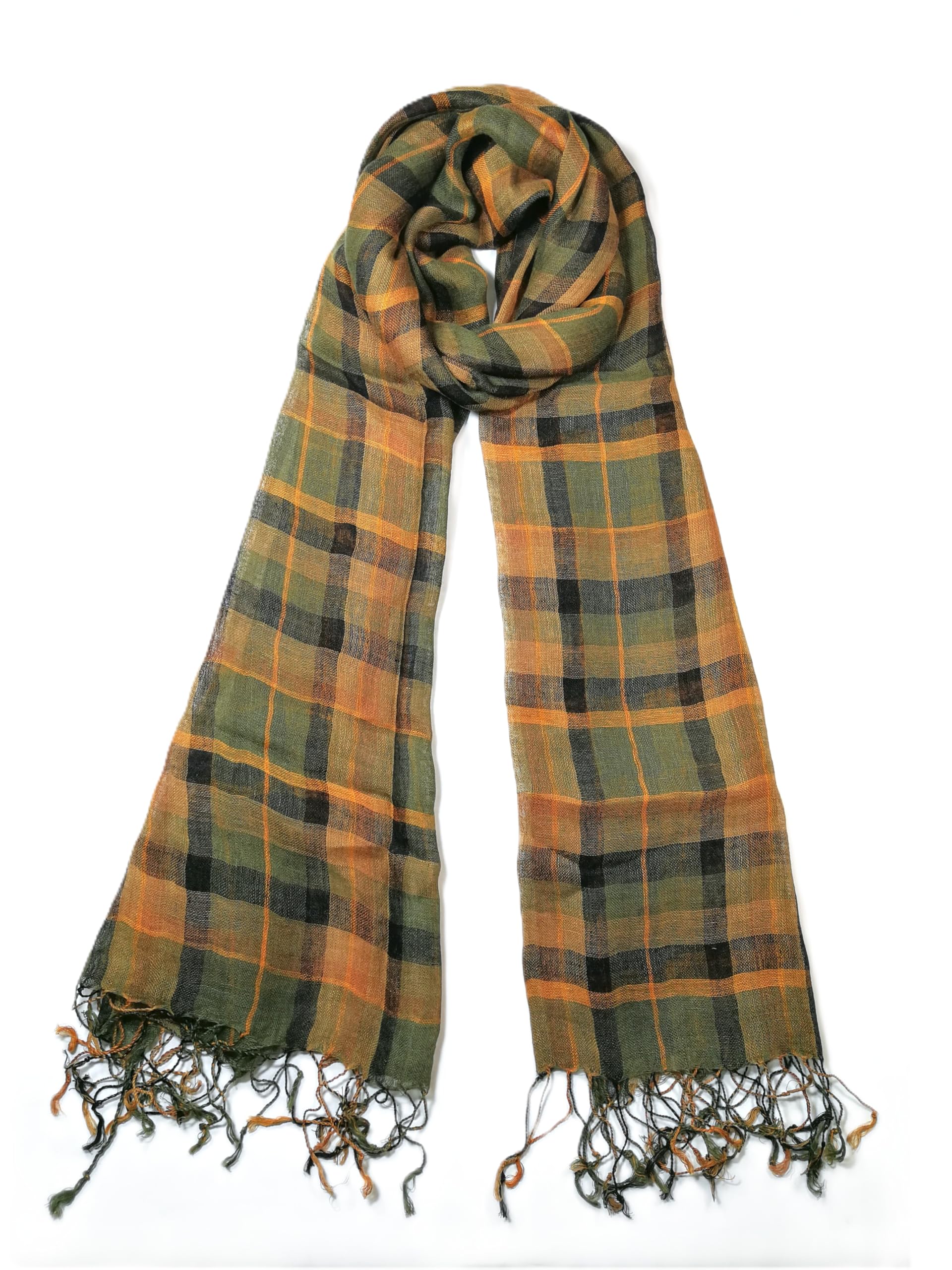 Shanlin Unisex 100% Linen Scarves for Men and Women (71"x22")