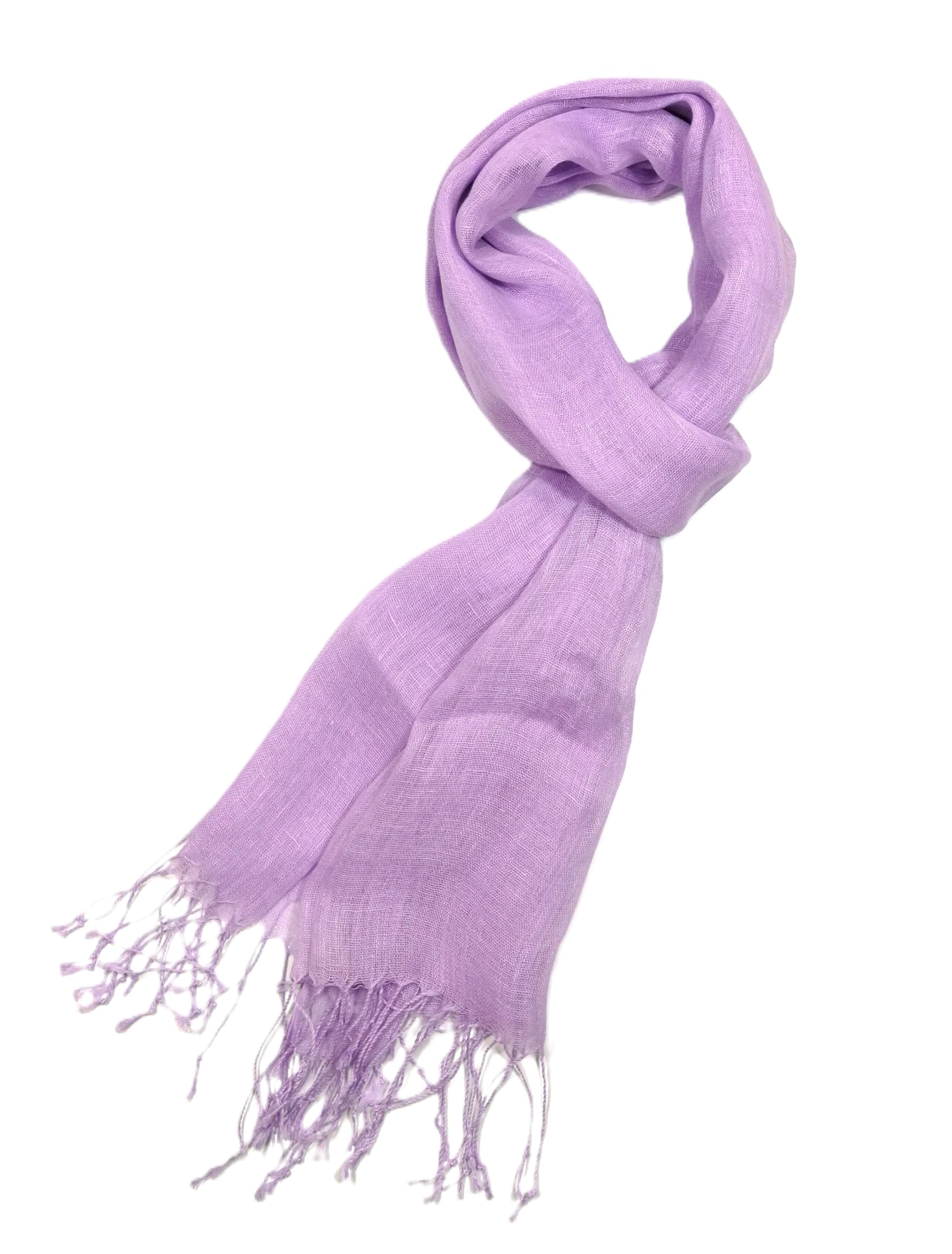Shanlin Unisex 100% Linen Scarves for Men and Women (71"x22") Solid Color