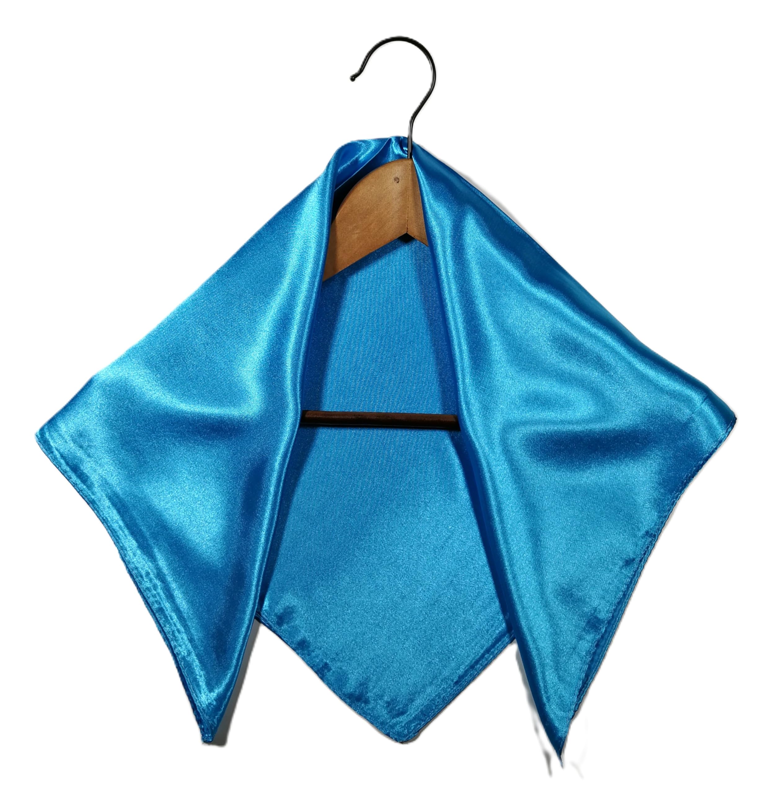 Shanlin Solid Color Silk Feel Satin Square Scarf Bandanas (23.5"X23.5")