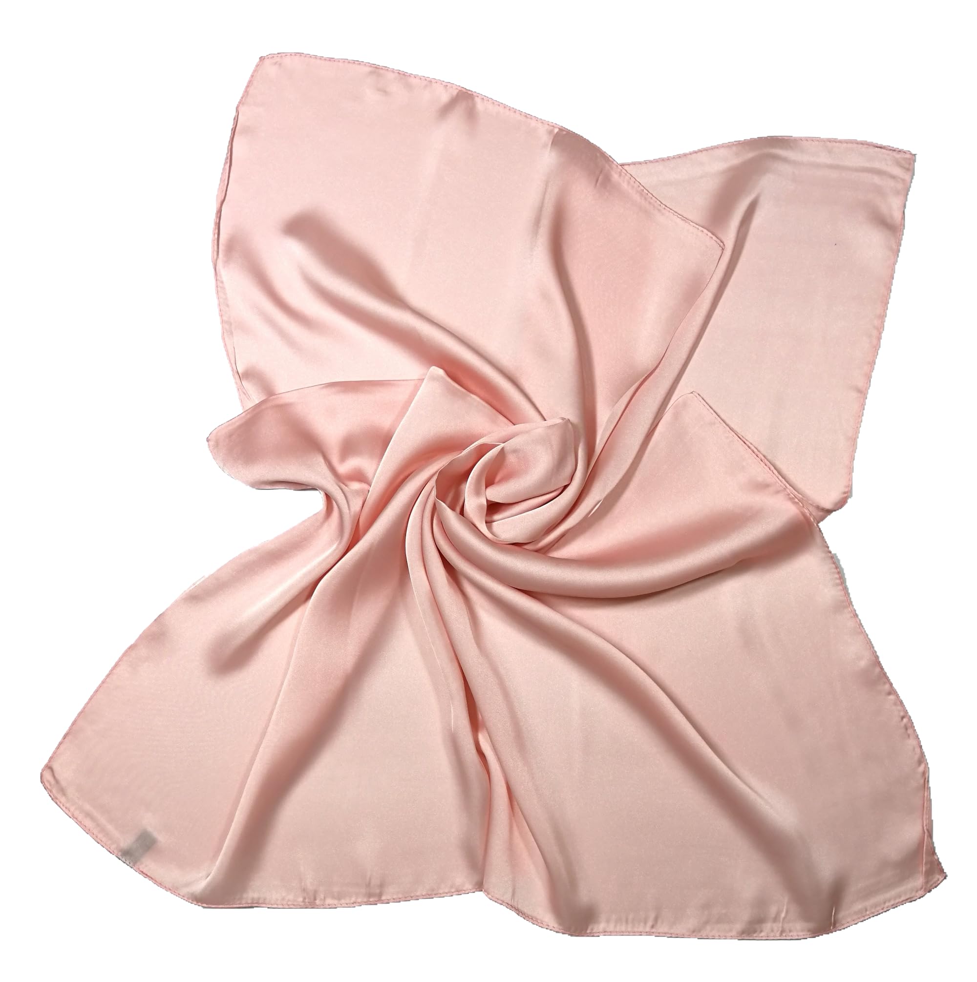 Shanlin Silk Feel Pattern Square Scarves 27" X 27"(Solid Color)