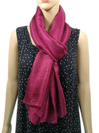Shanlin Solid Color Silk Feel Long Scarves