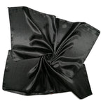 Shanlin Solid Color Silk Feel Satin Square Scarf Bandanas (23.5"X23.5")
