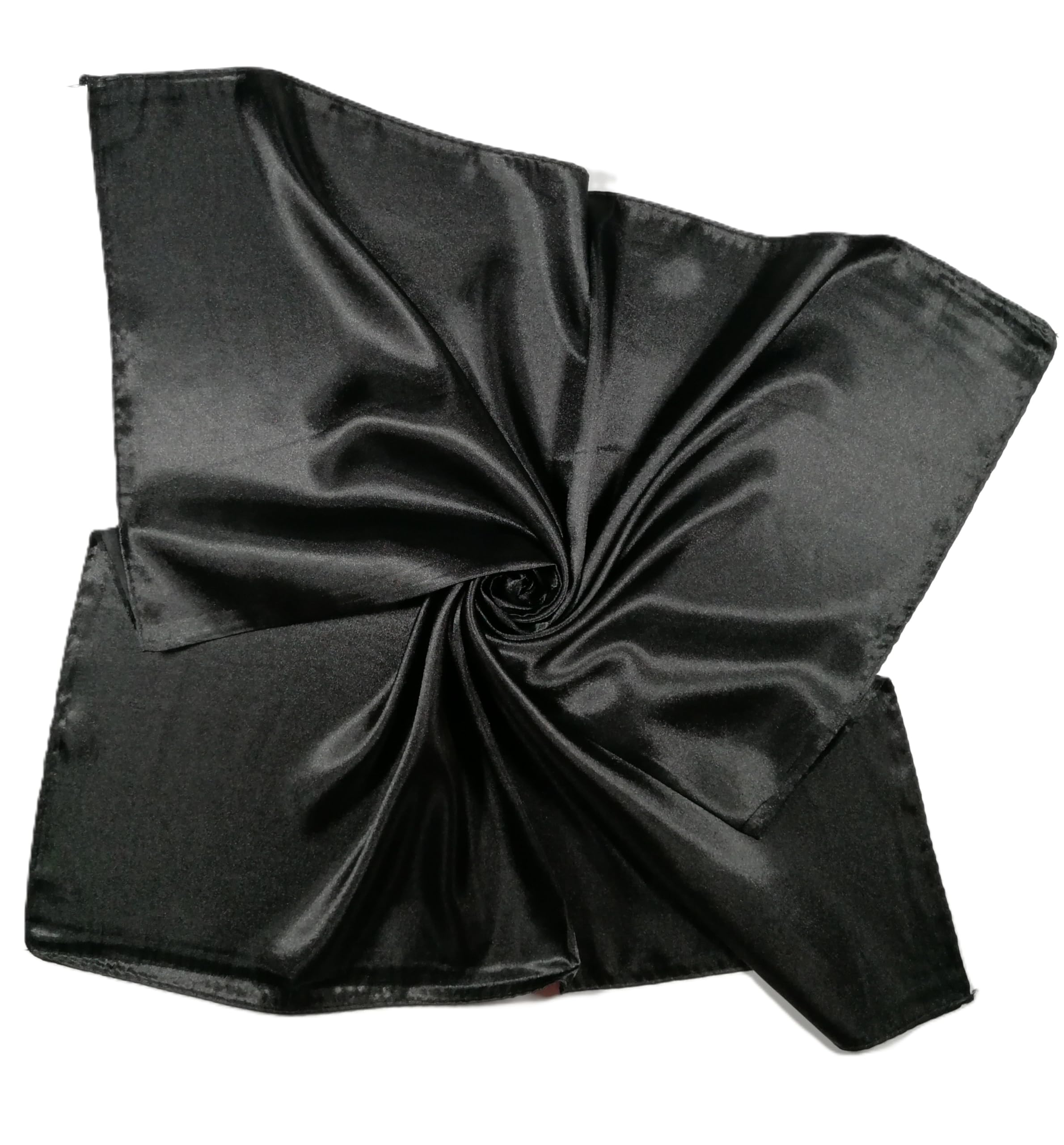Shanlin Solid Color Silk Feel Satin Square Scarf Bandanas (23.5"X23.5")