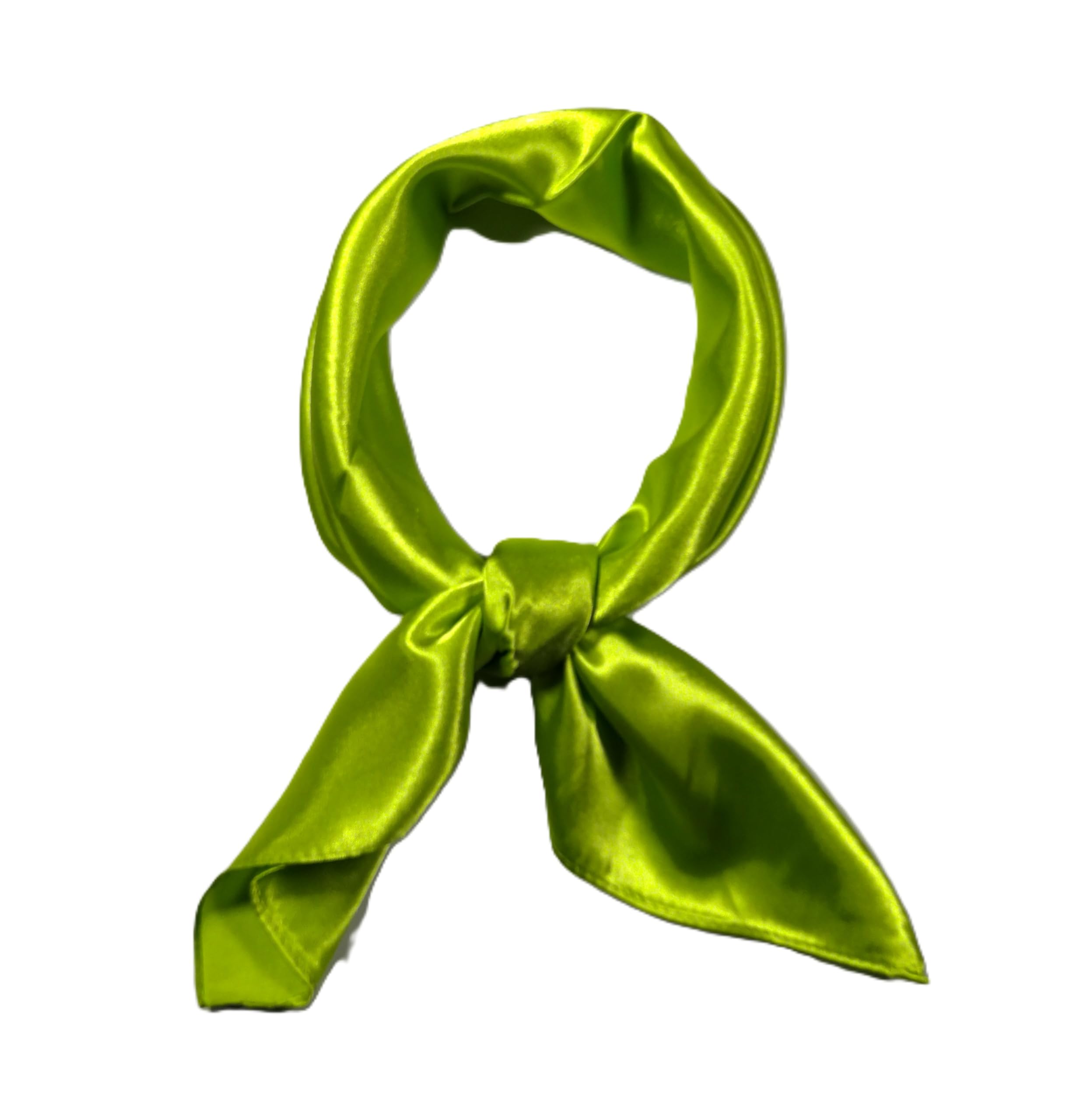 Shanlin Solid Color Silk Feel Satin Square Scarf Bandanas (23.5"X23.5")