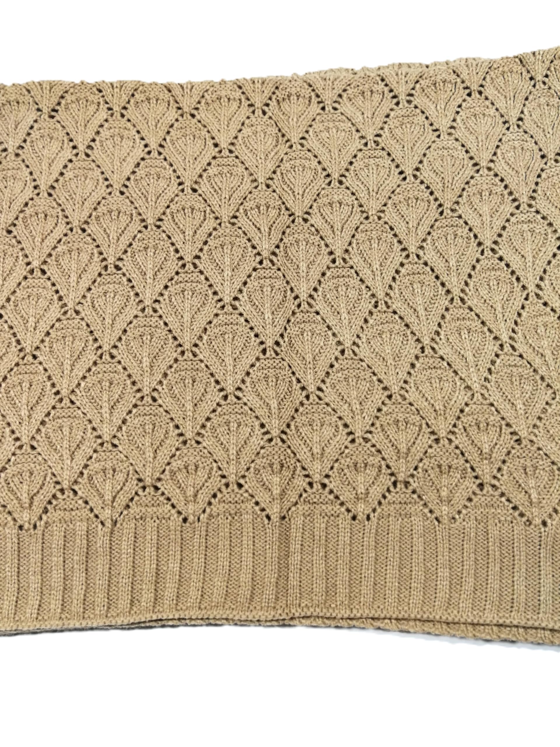 Shanlin Rhombus-Shaped Hollow Pattern Cocoon Cardigan Sweater Shawl