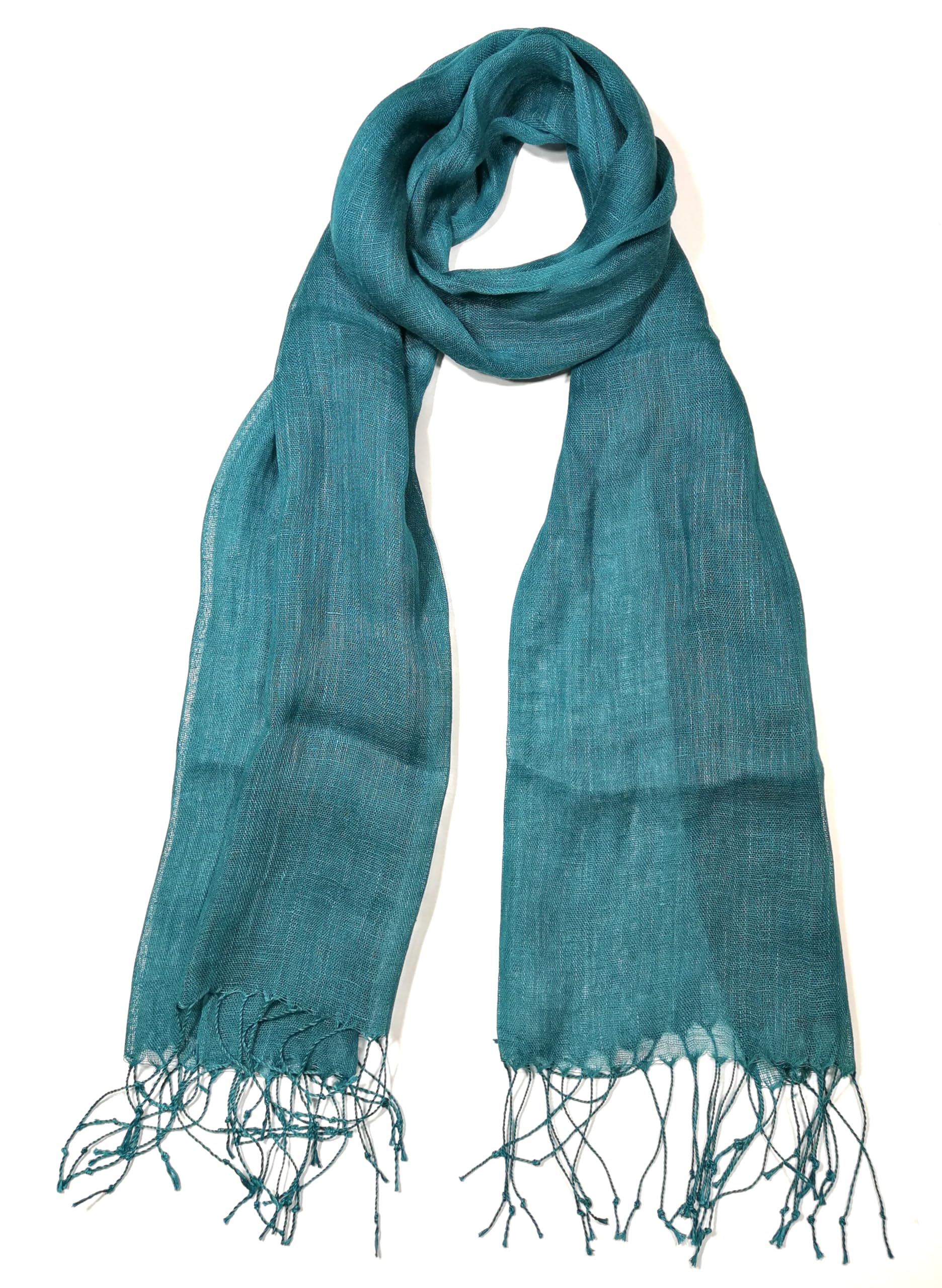 Shanlin Unisex 100% Linen Scarves for Men and Women (71"x22")