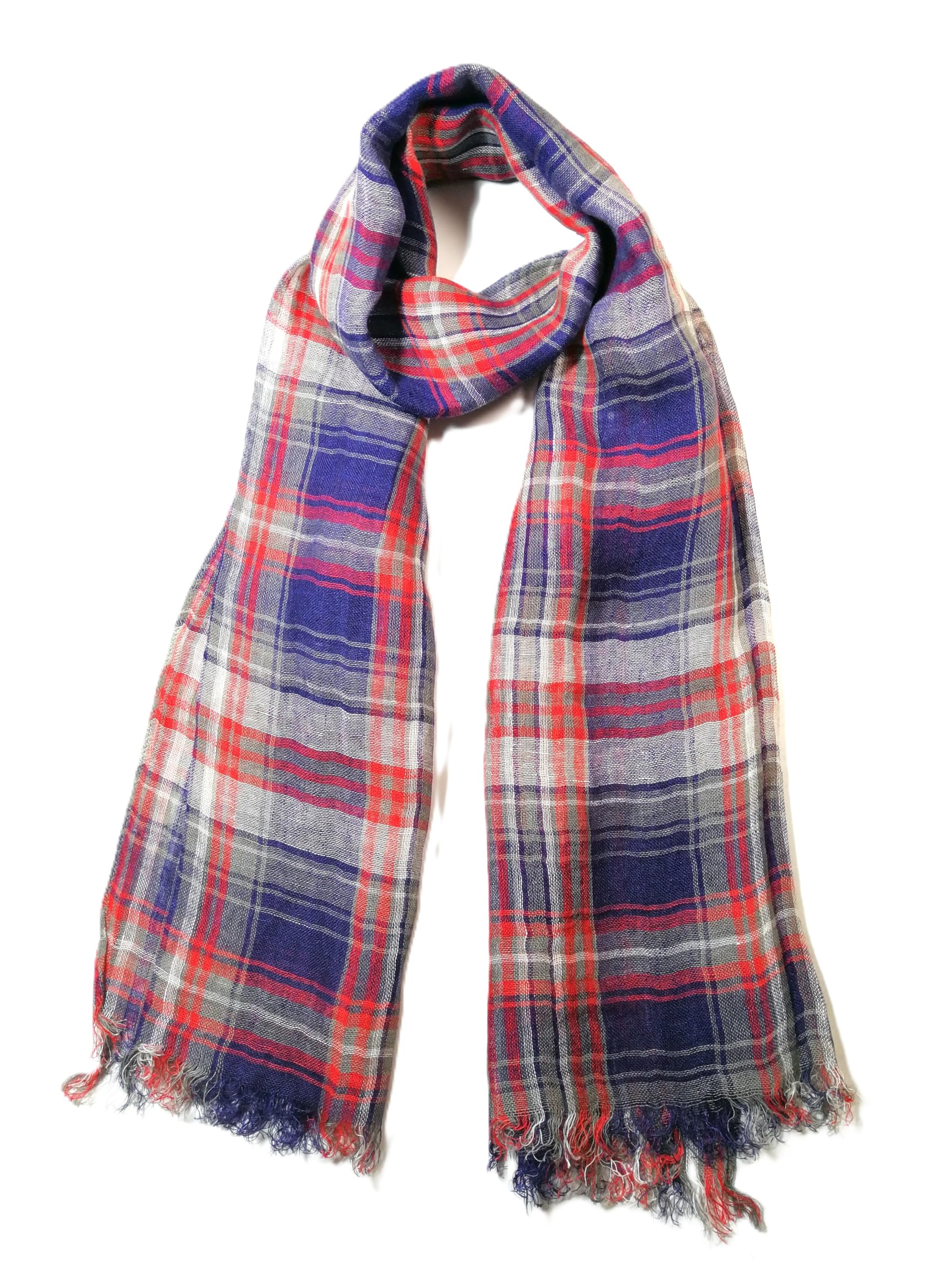 Shanlin Unisex 100% Linen Scarves for Men and Women (71"x22")