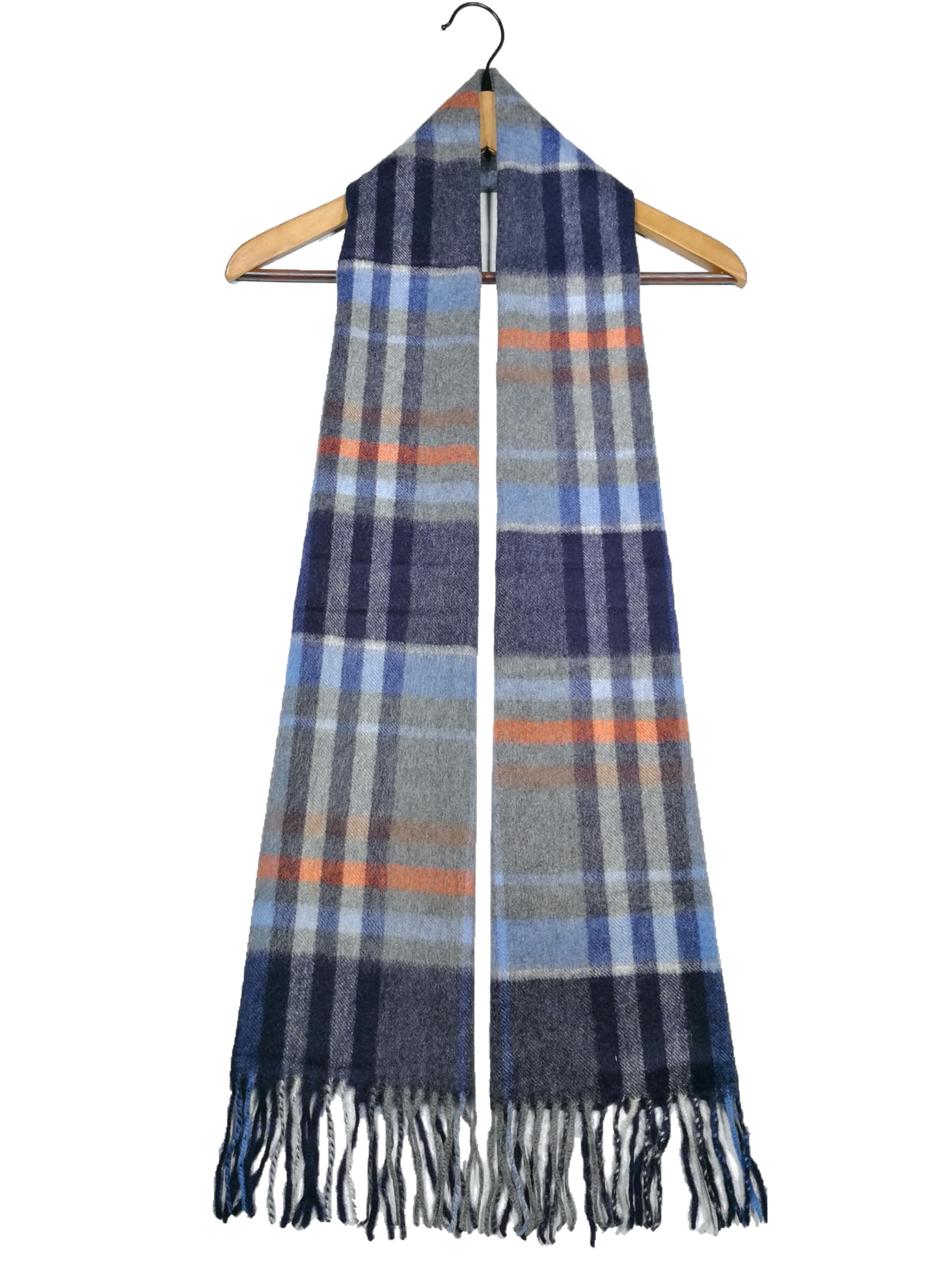 Shanlin 100% Cashmere Ultra Soft Solid & Plaid Scarf for Men & Women with Gift Box