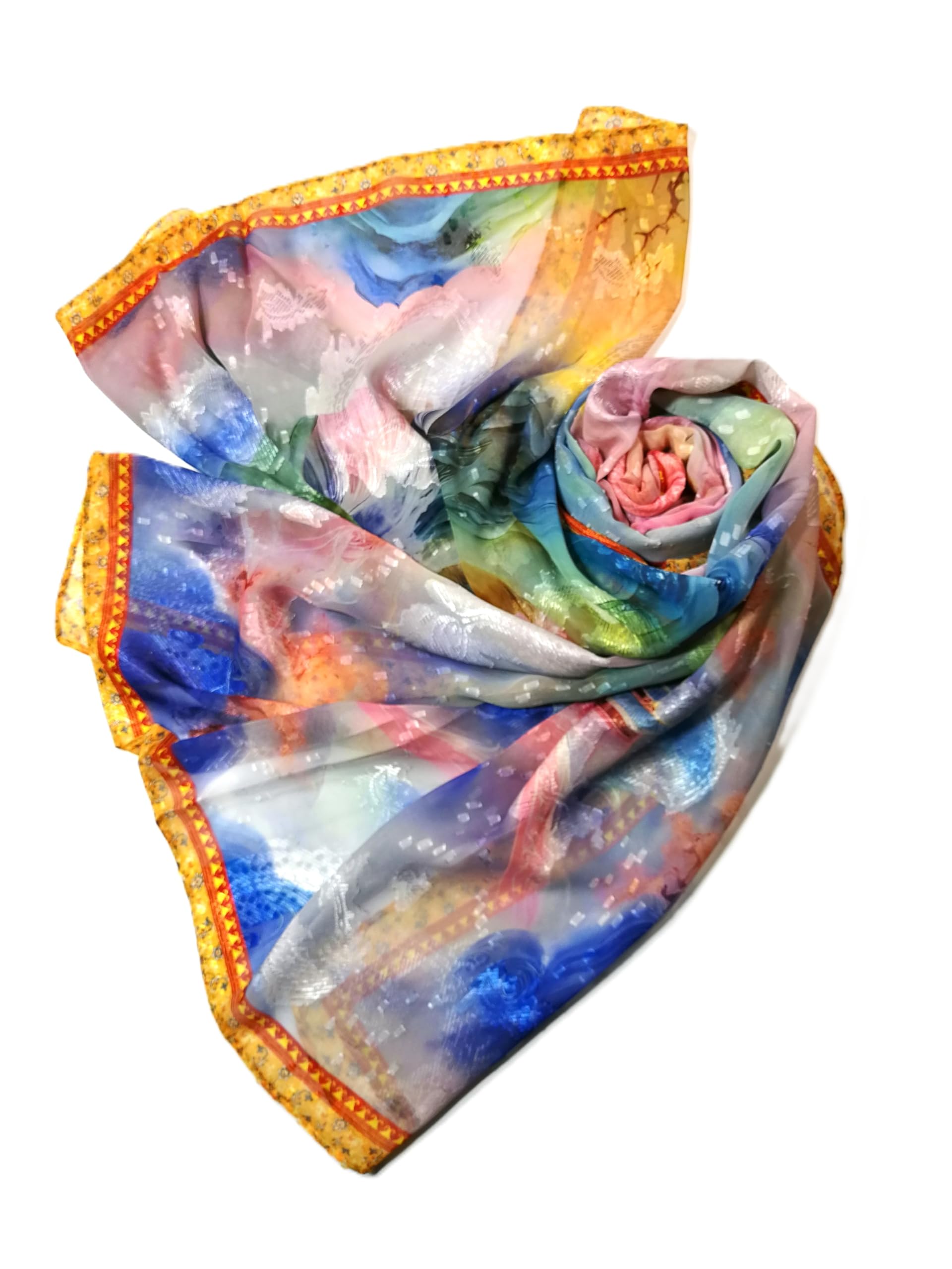 Shanlin Elegant Semi-Transparent Jacquard Scarf – Soft Lightweight Wrap for Formal Events, 70x180cm