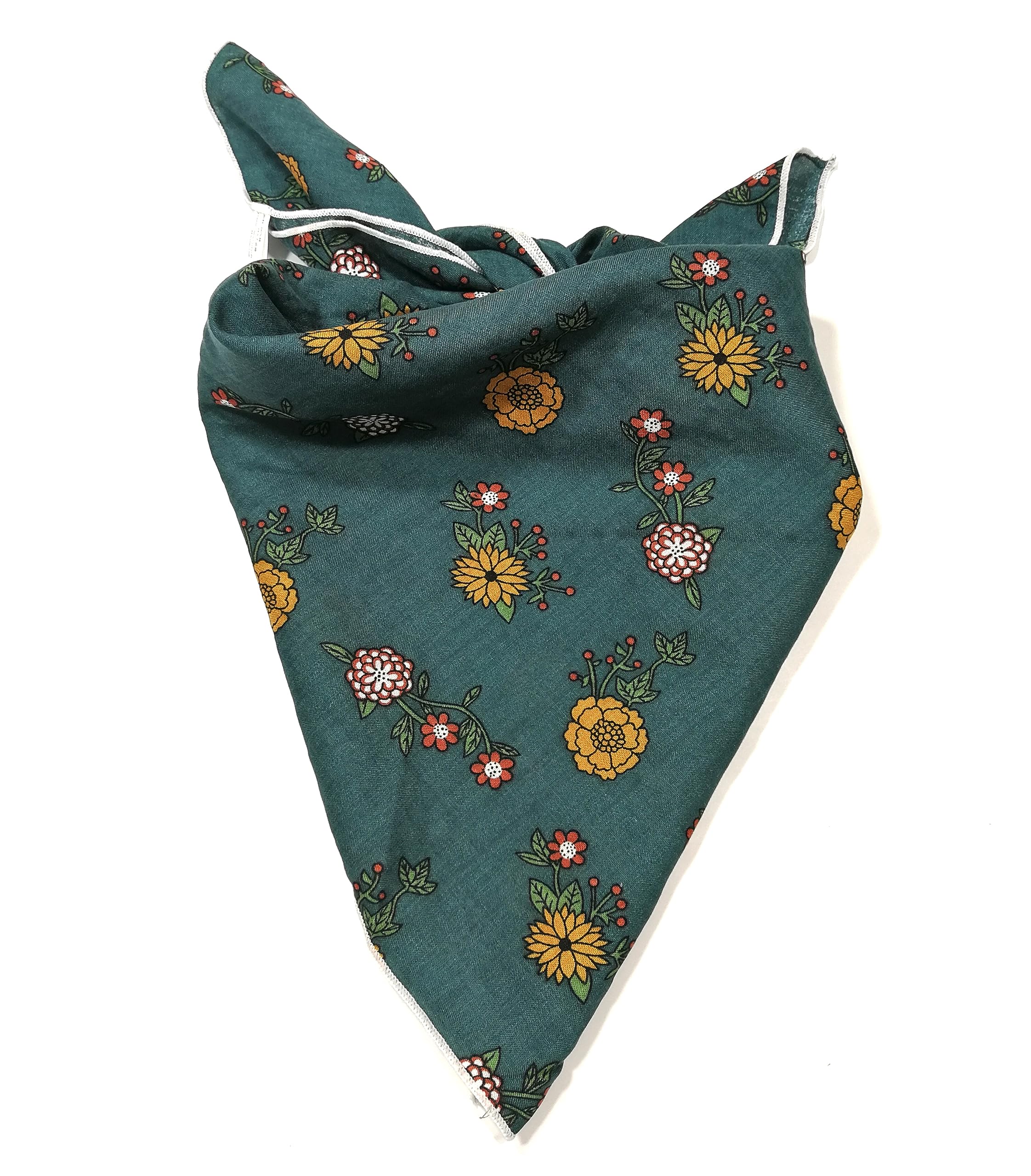 Shanlin Unisex Floral Cotton Bandanas 22x22 inch
