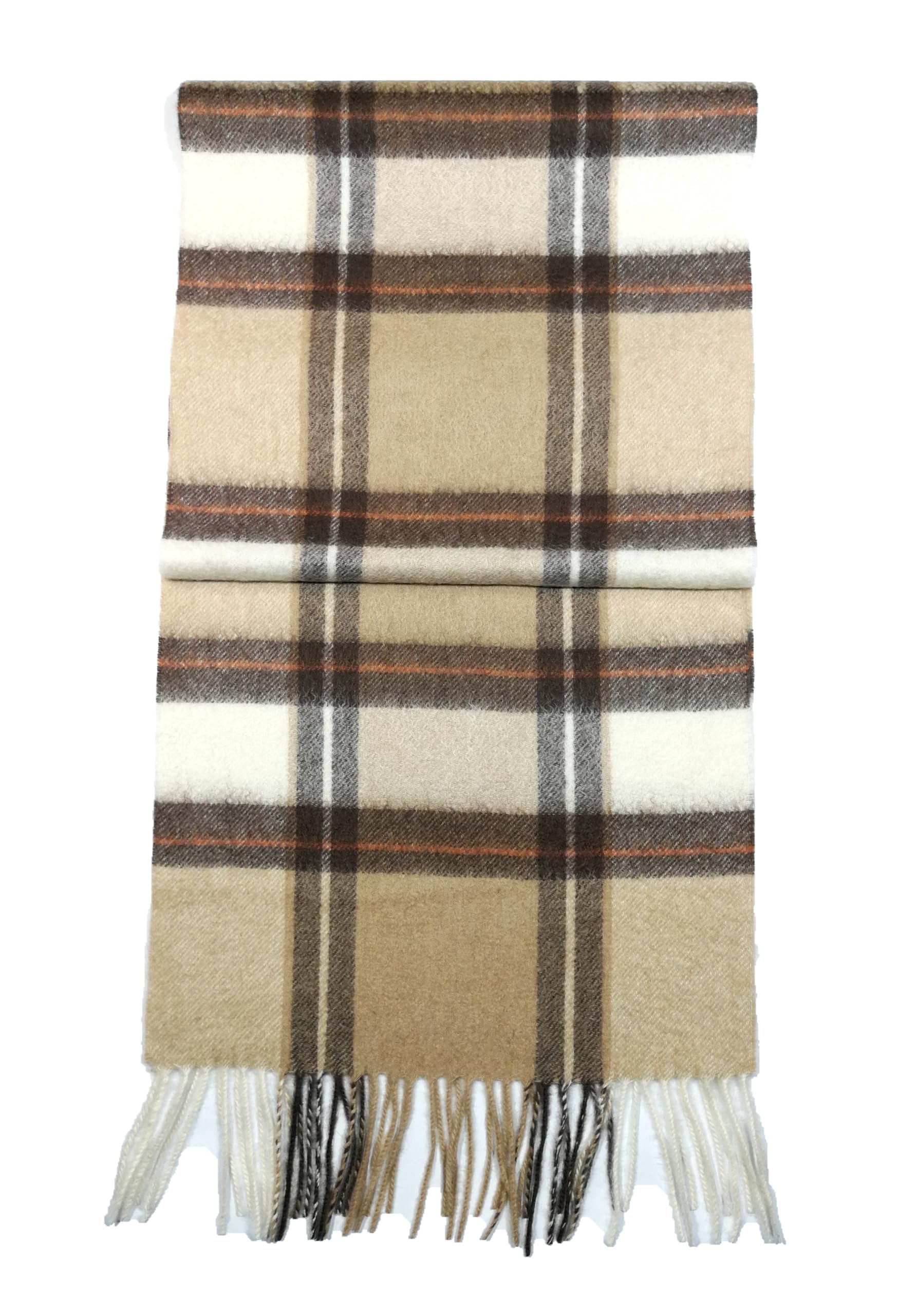 Shanlin 100% Cashmere Ultra Soft Solid & Plaid Scarf for Men & Women with Gift Box