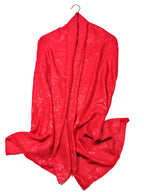 Shanlin Floral Pattern Solid Color Long Scarves for Women