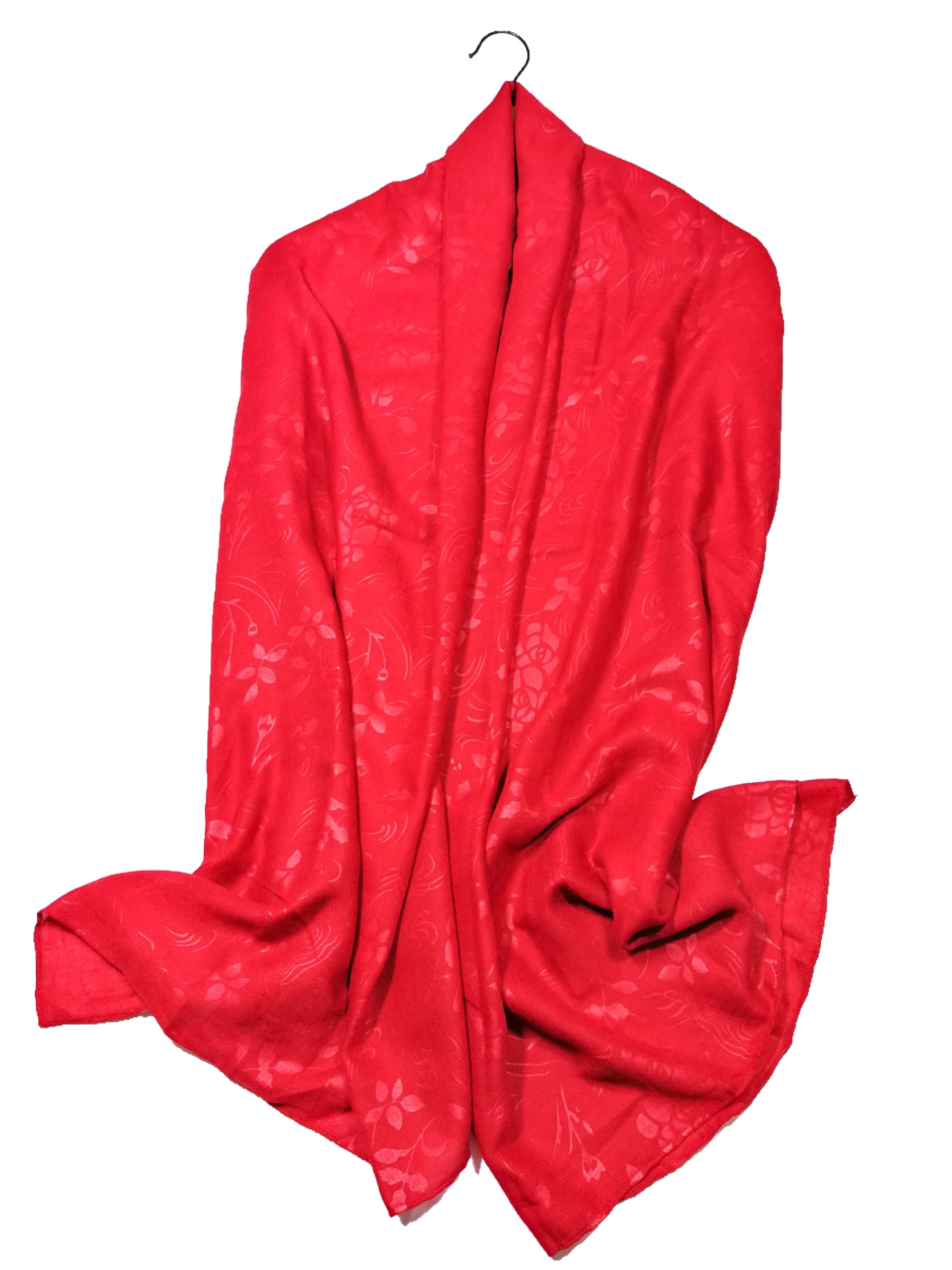 Shanlin Floral Pattern Solid Color Long Scarves for Women