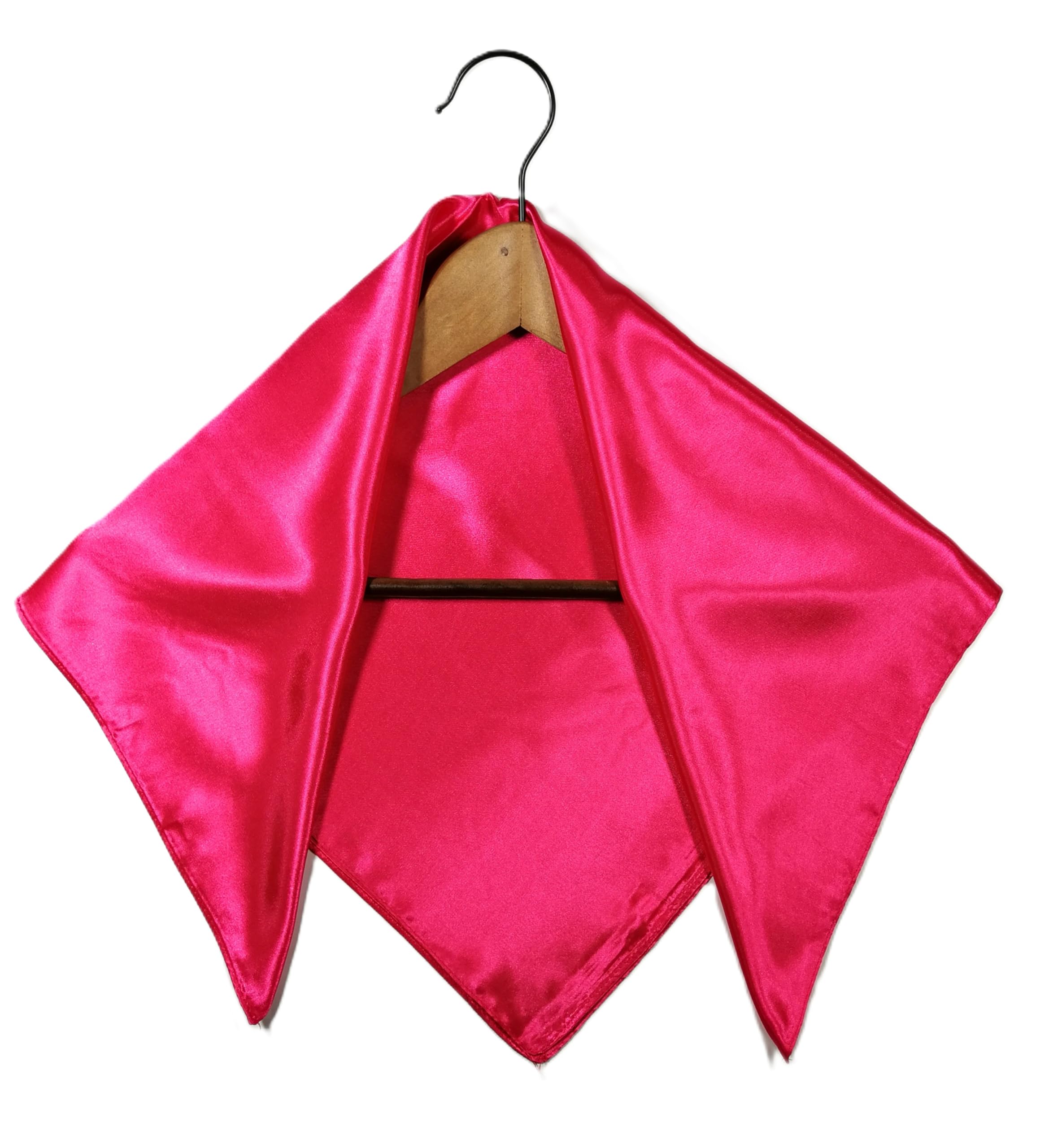 Shanlin Solid Color Silk Feel Satin Square Scarf Bandanas (23.5"X23.5")