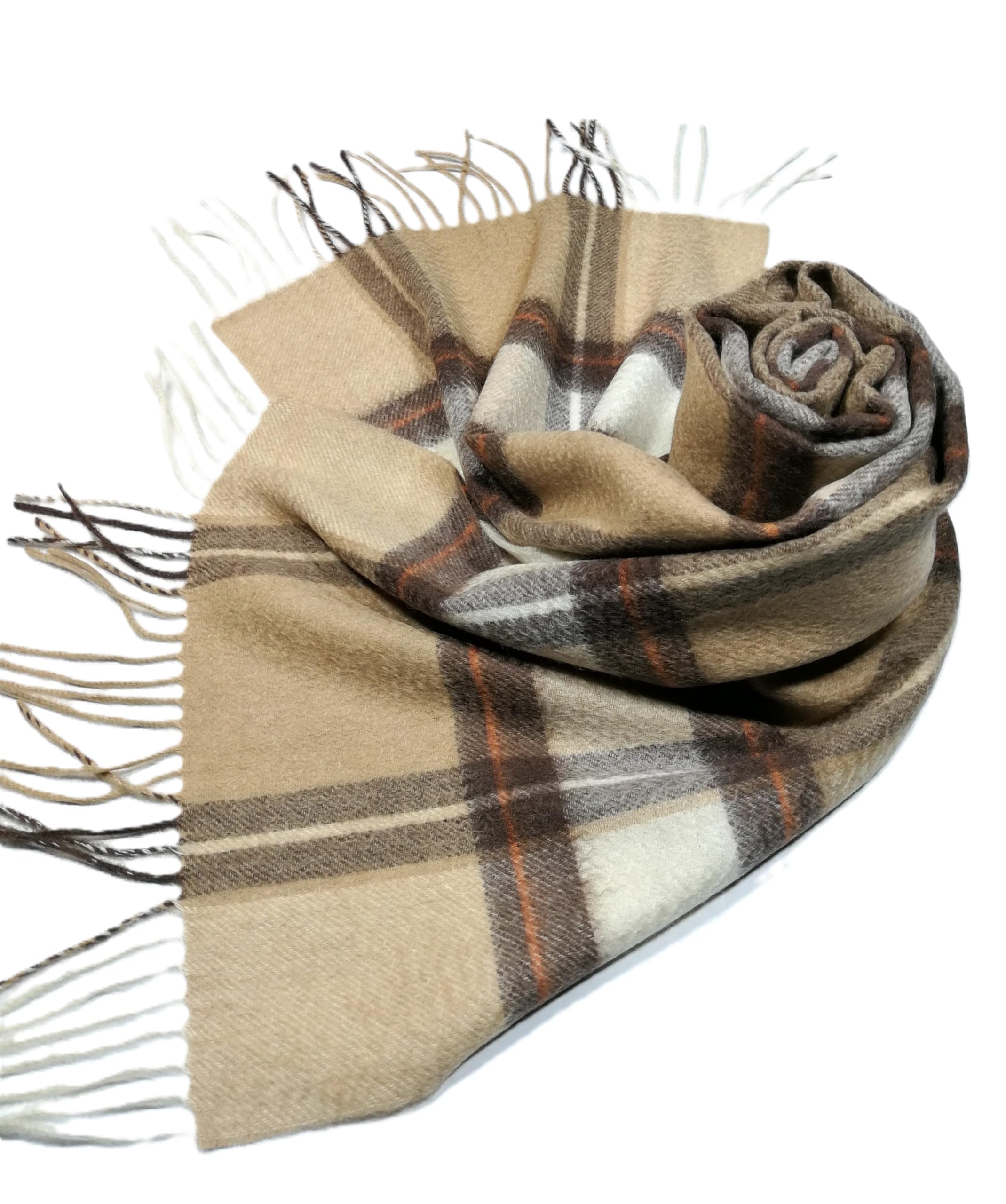 Shanlin 100% Cashmere Ultra Soft Solid & Plaid Scarf for Men & Women with Gift Box