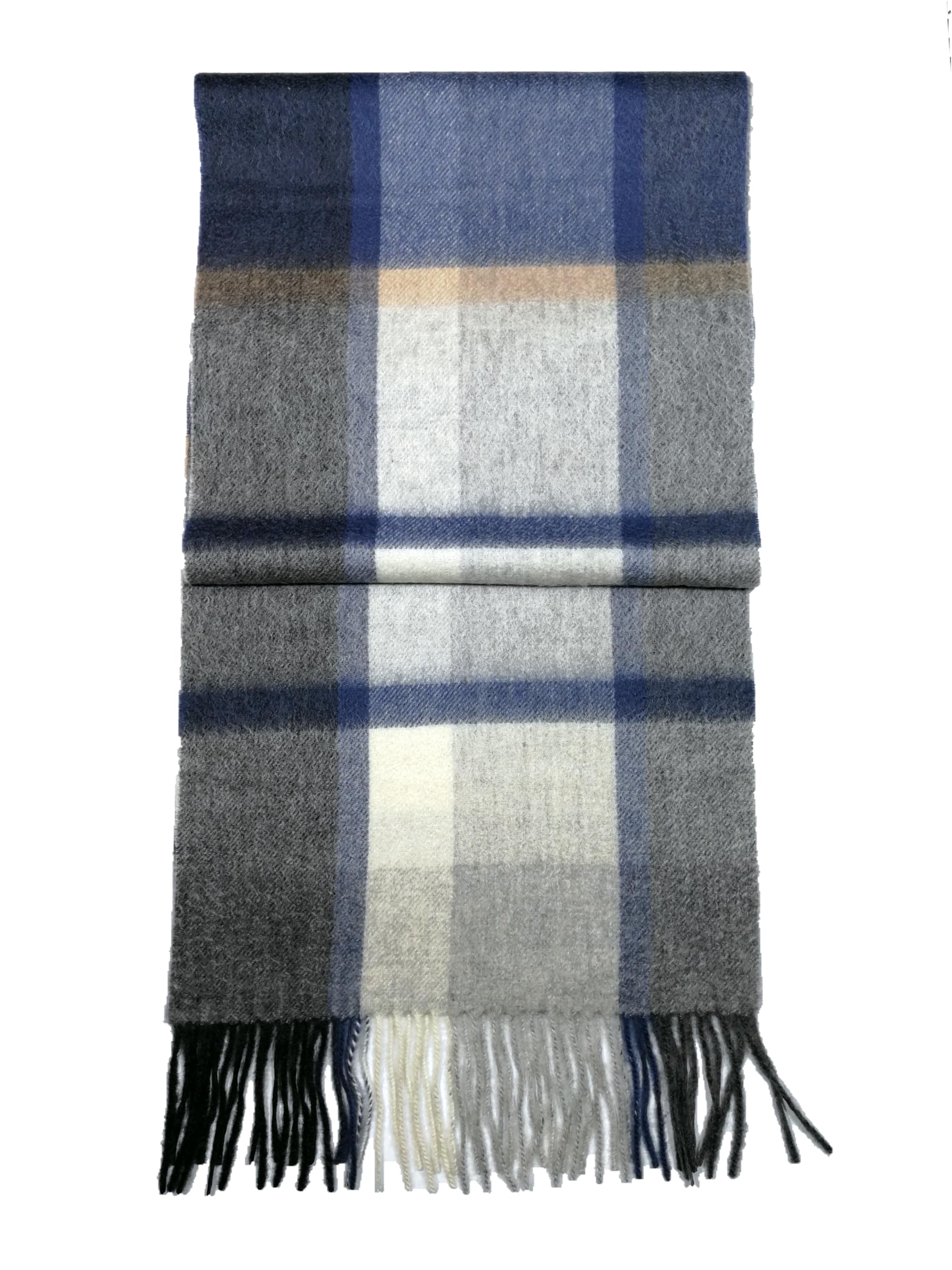 Shanlin 100% Cashmere Ultra Soft Solid & Plaid Scarf for Men & Women with Gift Box