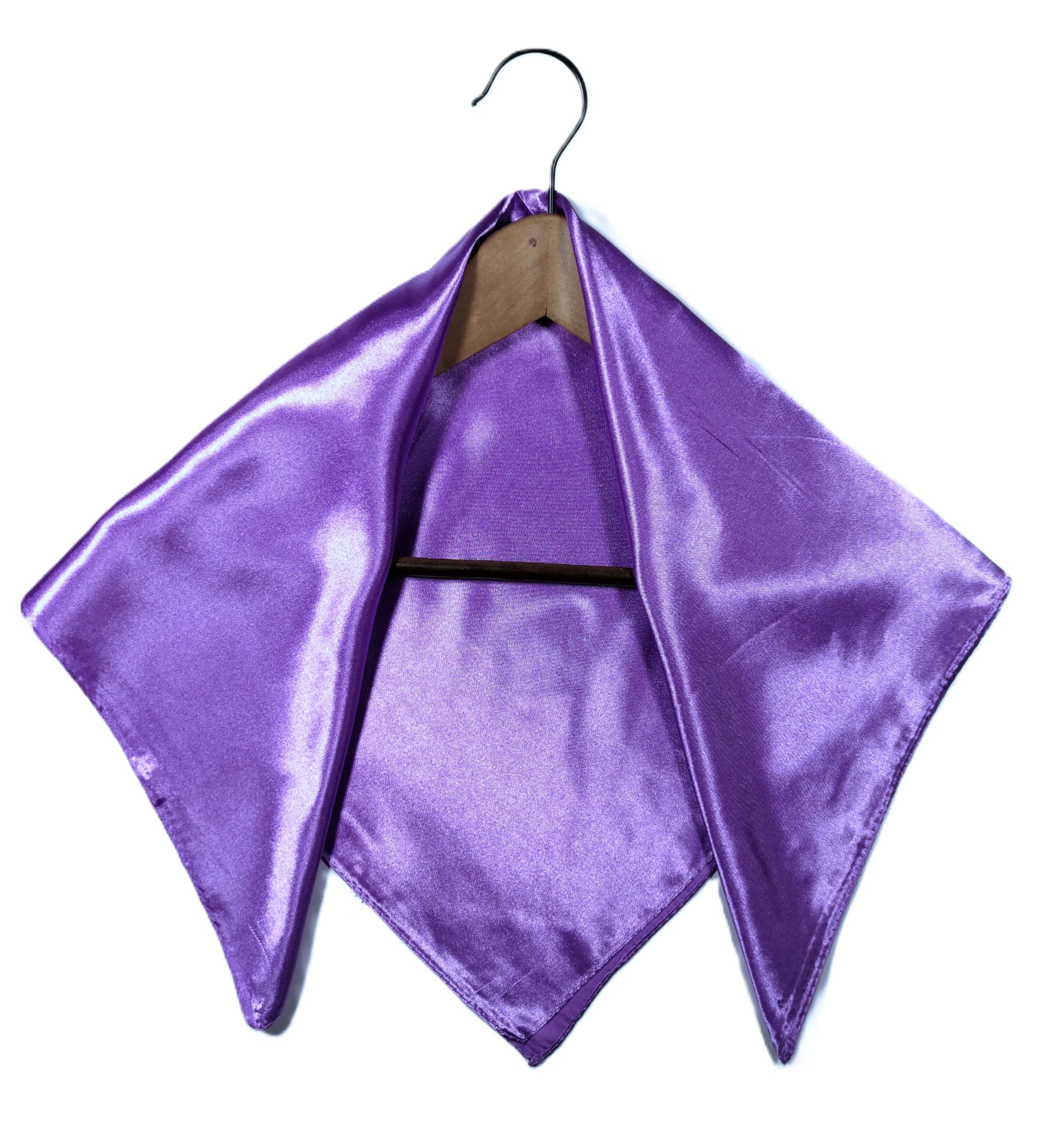 Shanlin Solid Color Silk Feel Satin Square Scarf Bandanas (23.5"X23.5")