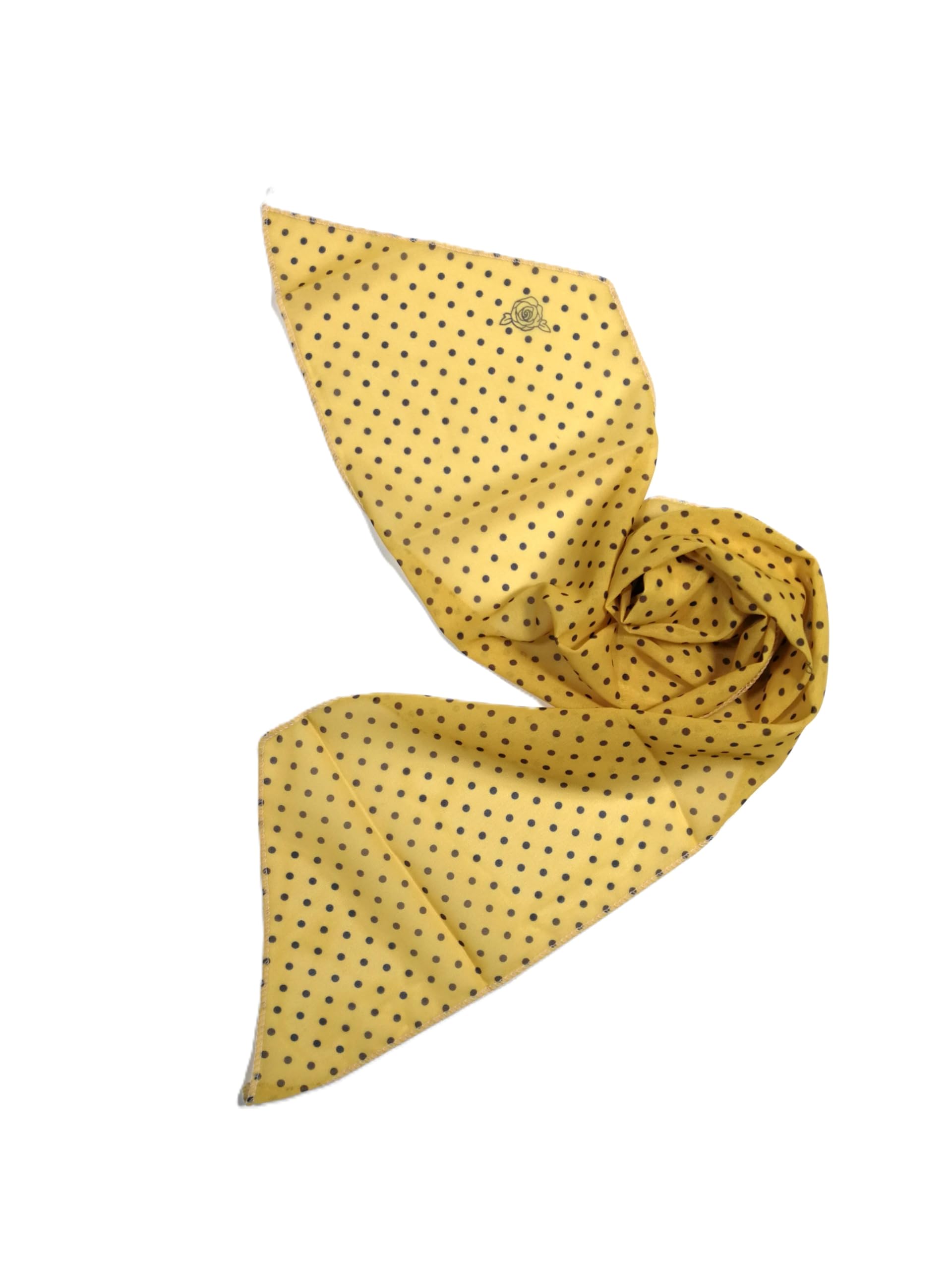 Shanlin Vintage Polka Dot Chiffon Skinny Scarf – Lightweight Retro Long Ribbon for Neck, Hair, Hat