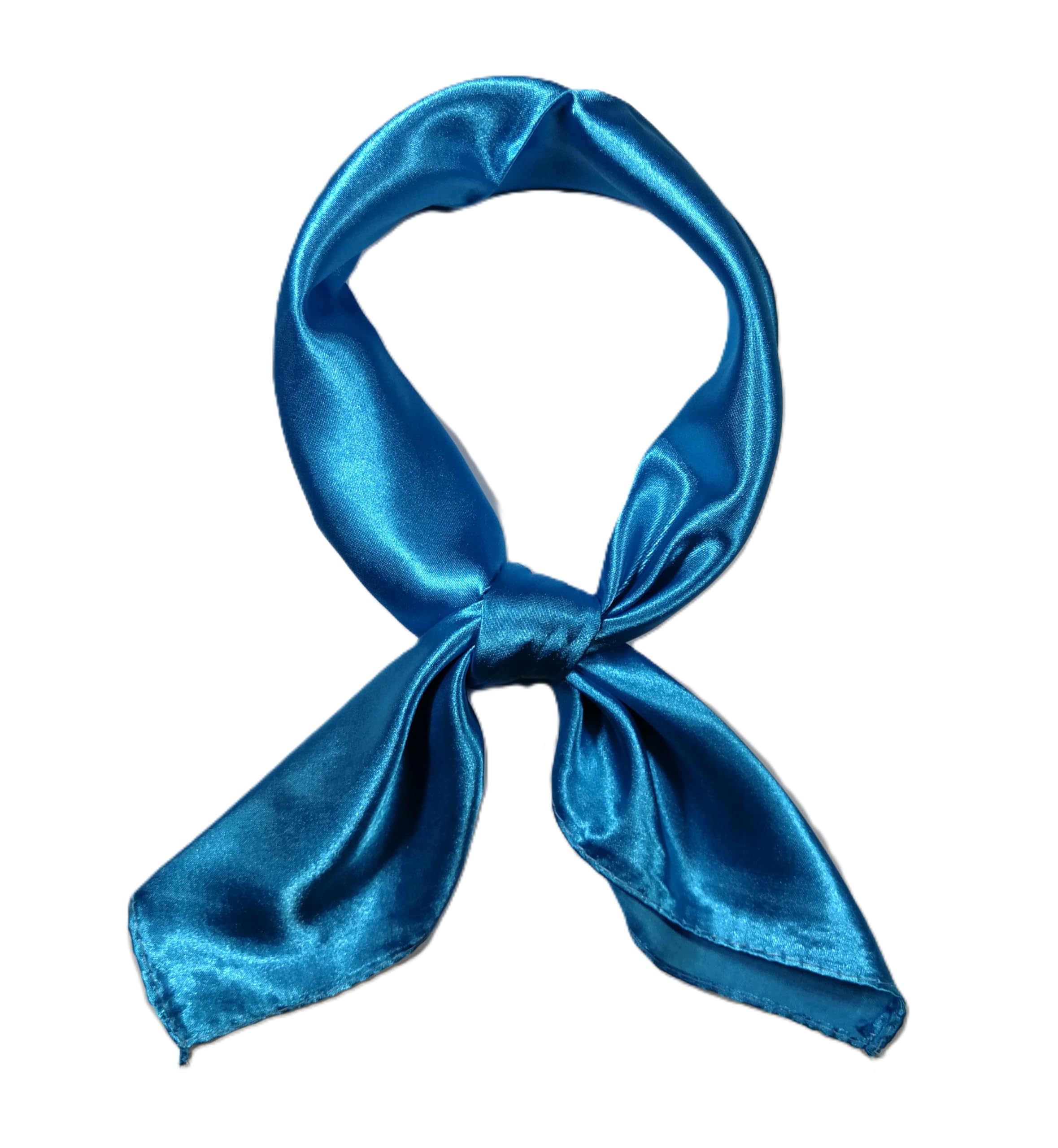 Shanlin Solid Color Silk Feel Satin Square Scarf Bandanas (23.5"X23.5")