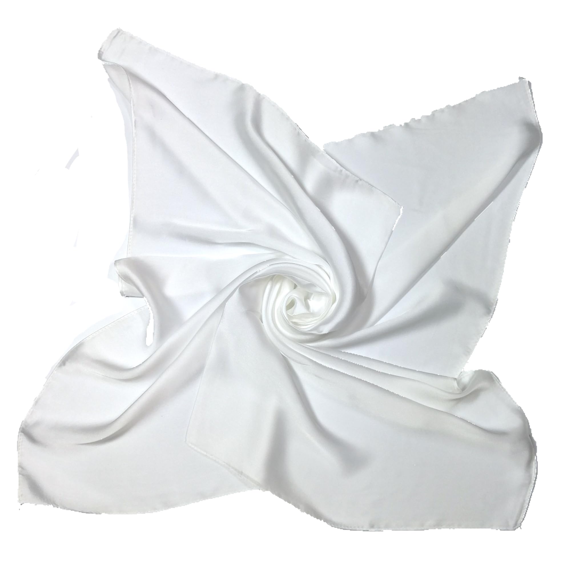 Shanlin Silk Feel Pattern Square Scarves 27" X 27"(Solid Color)