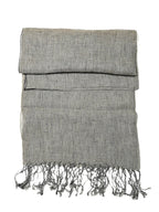 Shanlin Unisex Natural Color 100% Linen Scarves for Men and Women