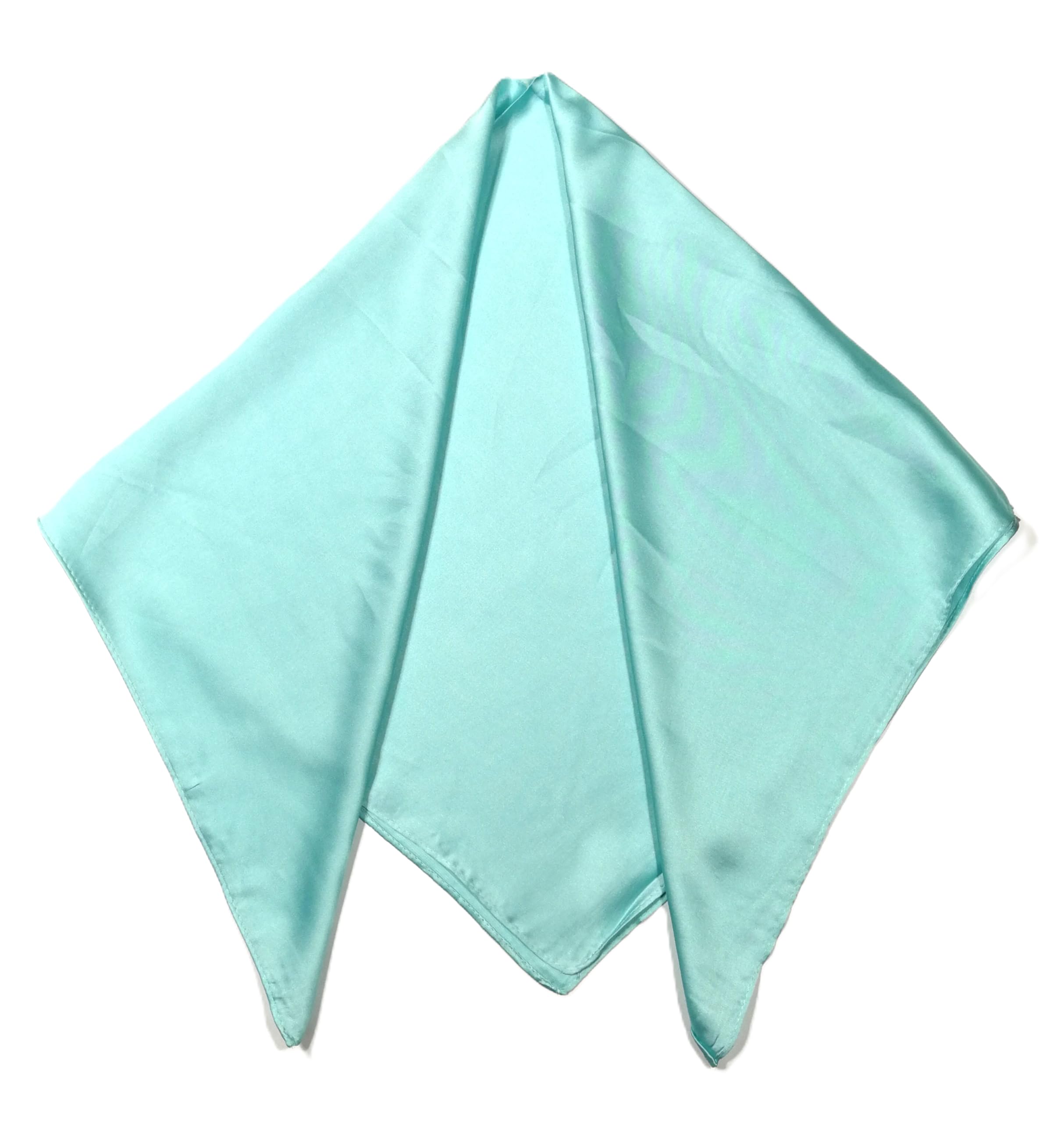 Shanlin Silk Feel Pattern Square Scarves 27" X 27"(Solid Color)