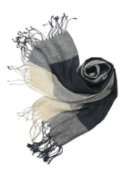 Shanlin Unisex Natural Color 100% Linen Scarves for Men and Women