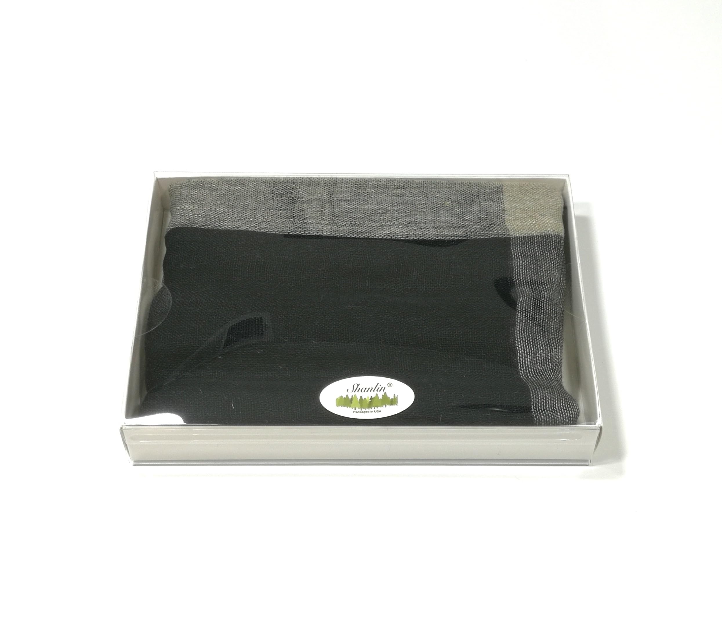Shanlin Unisex Natural Color 100% Linen Scarves for Men and Women