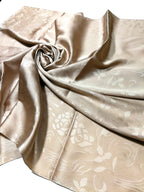 Shanlin Floral Pattern Solid Color Silk Feel Square Scarves (27.5"X27.5")
