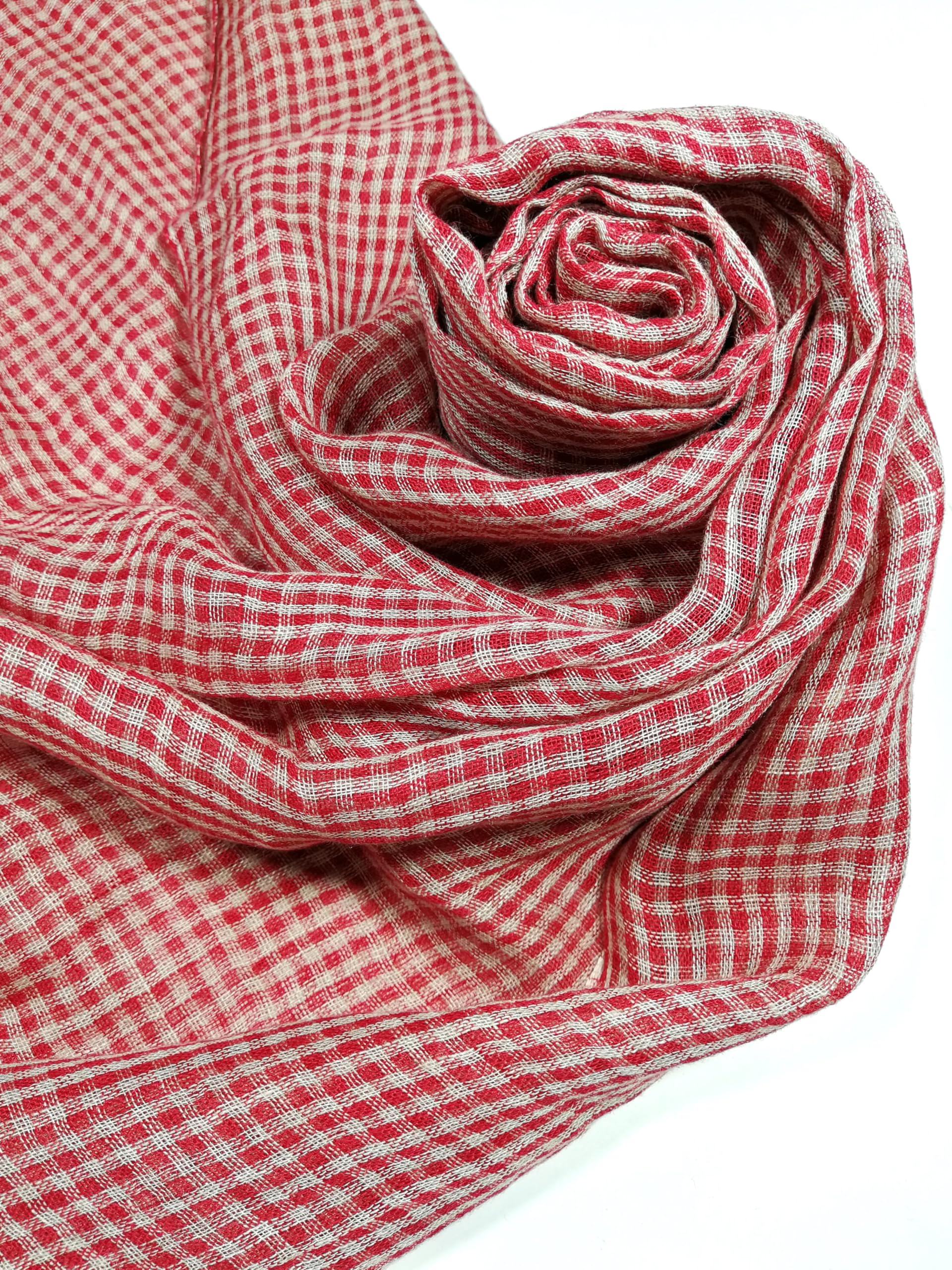 Shanlin Unisex Natural Color 100% Linen Scarves for Men and Women