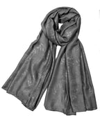 Shanlin Floral Pattern Solid Color Long Scarves for Women