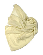 Shanlin Cotton Blend Solid Color Scarves with Elegant Lace Edge for Women