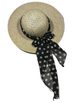 Shanlin Vintage Polka Dot Chiffon Skinny Scarf – Lightweight Retro Long Ribbon for Neck, Hair, Hat