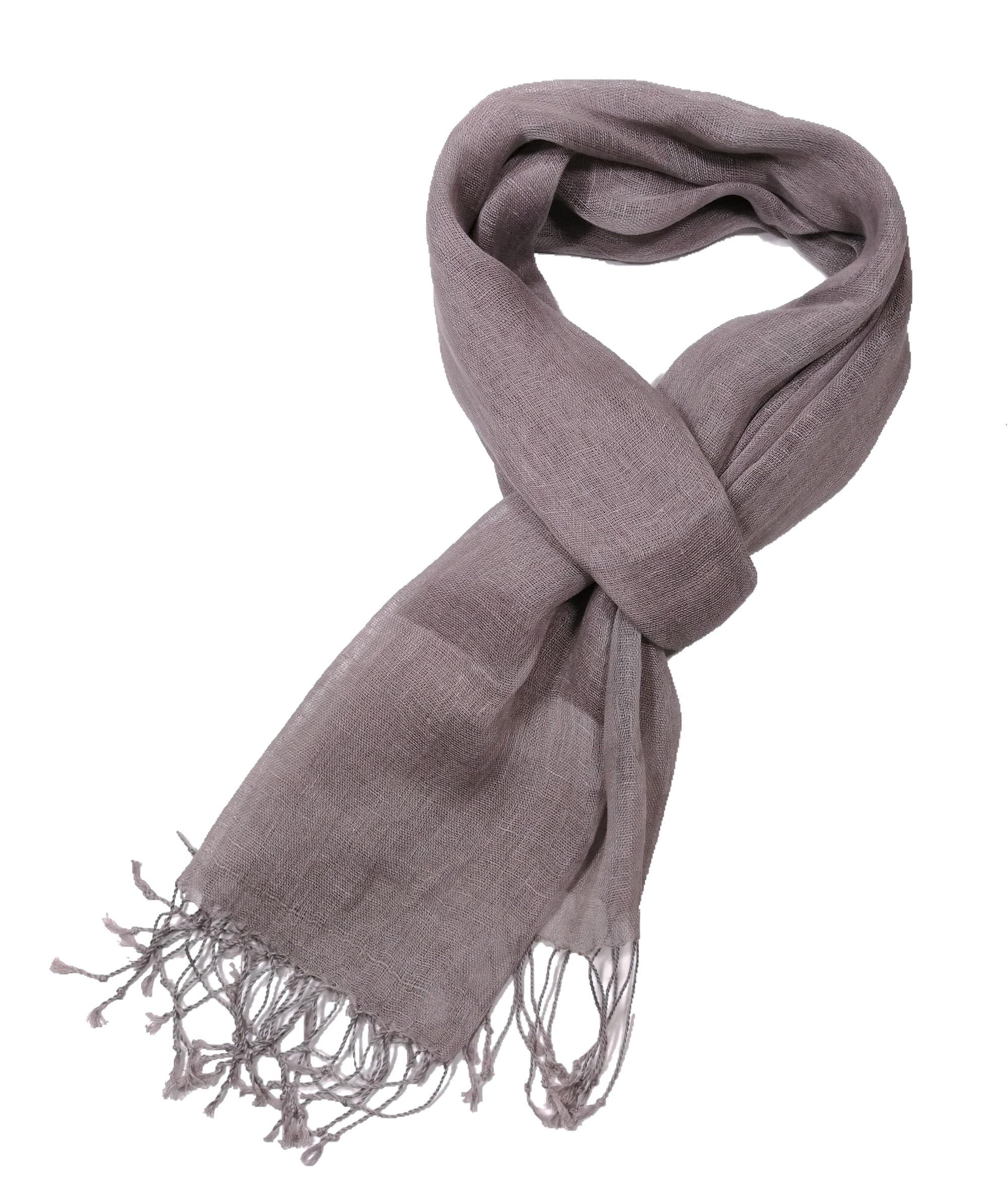 Shanlin Unisex 100% Linen Scarves for Men and Women (71"x22") Solid Color